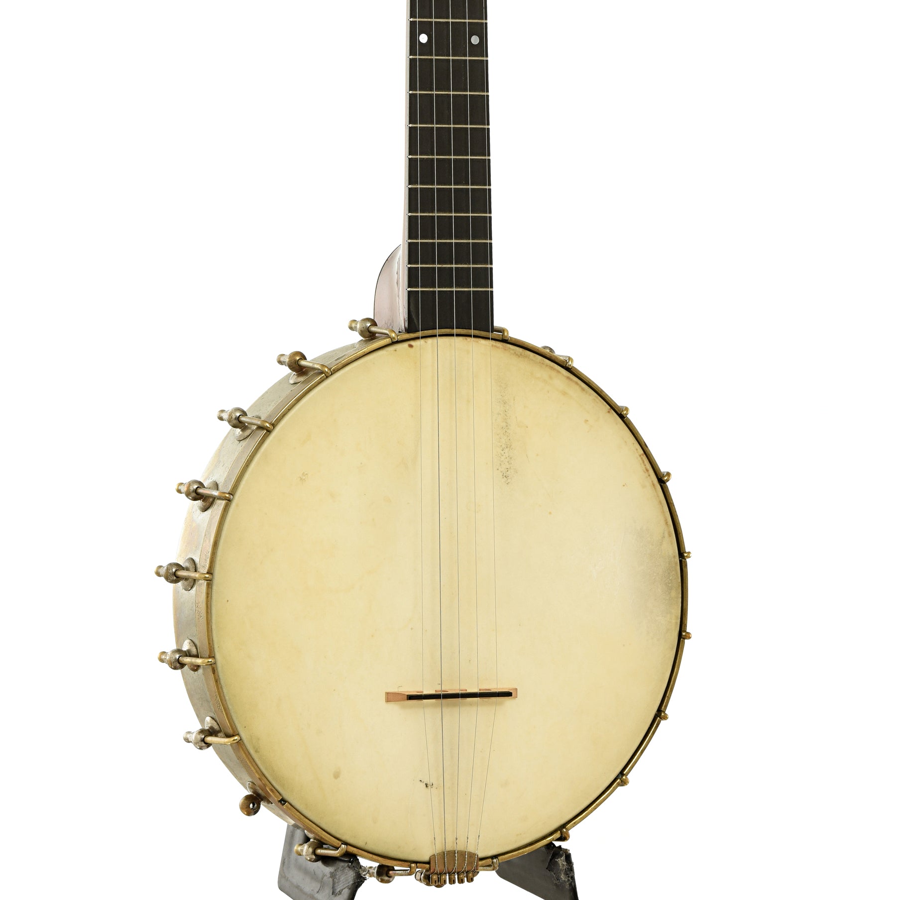 Front and side of J.B. Schall Imperial Open Back Banjo