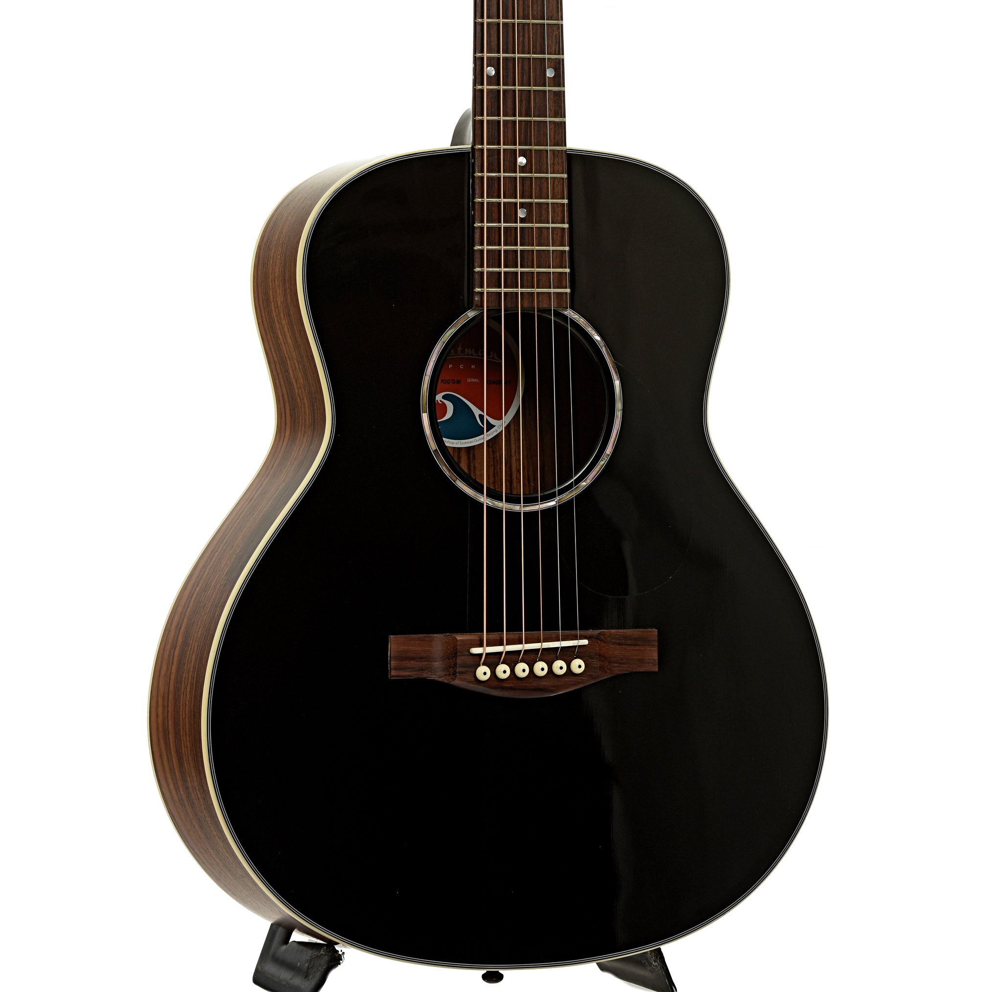 Eastman PCH2-TG Acoustic Guitar & Gigbag, Black Top – Elderly