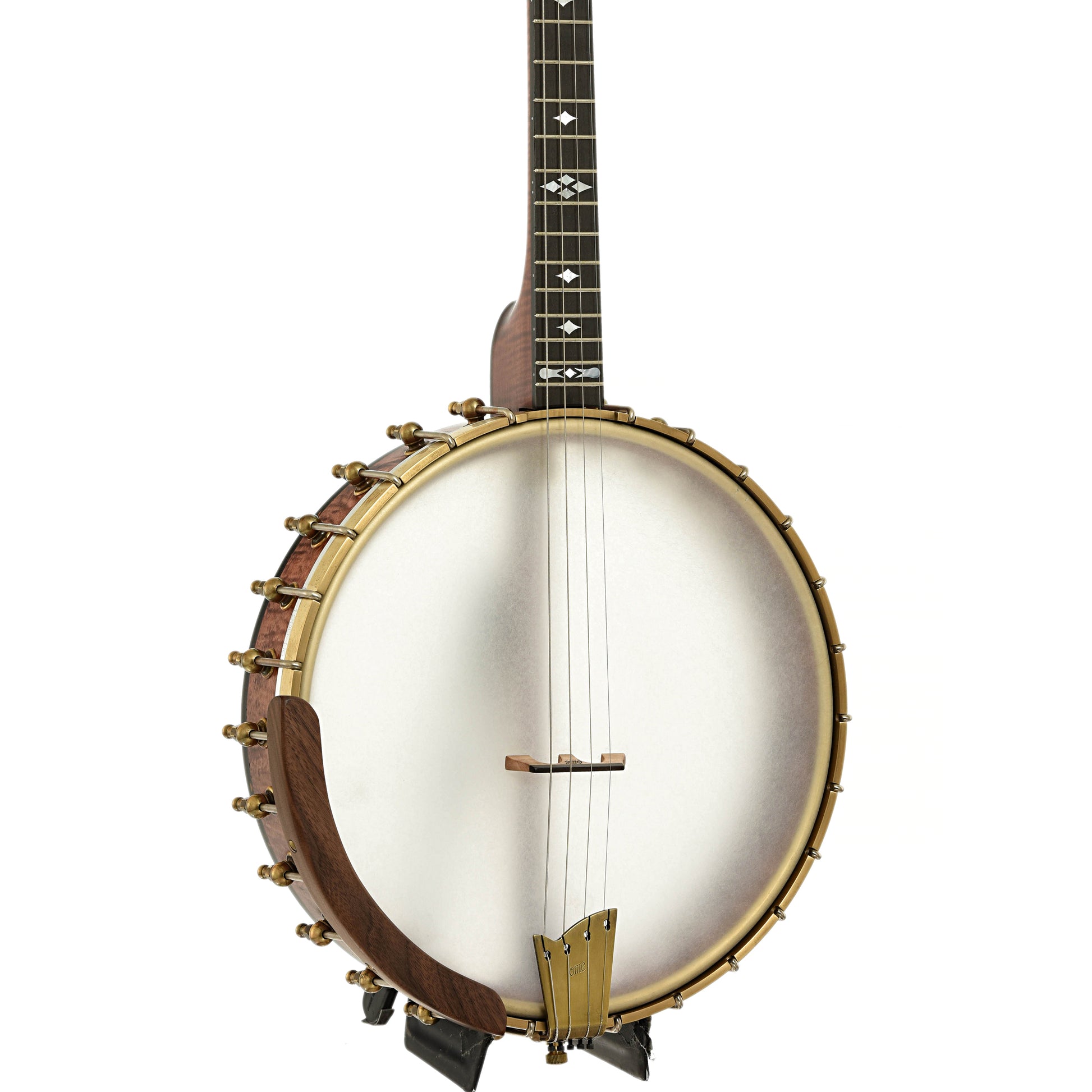 Front and side of Ome Wicklow 12" Maple Tenor Open Back Banjo
