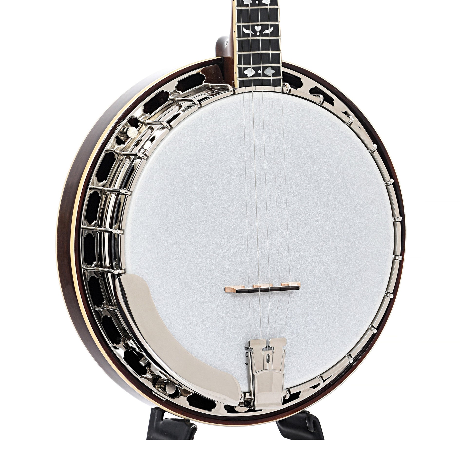 Front and side of RECORDING KING ELITE 76 HEARTS & FLOWERS RESONATOR BANJO