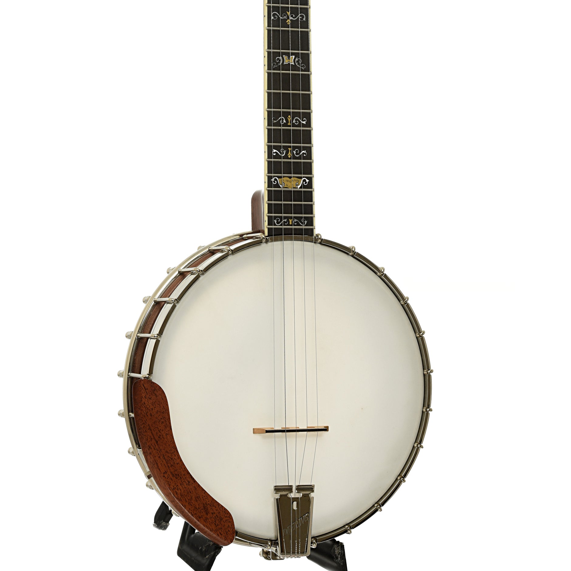 Front of Deering Clawgrass II Openback Banjo