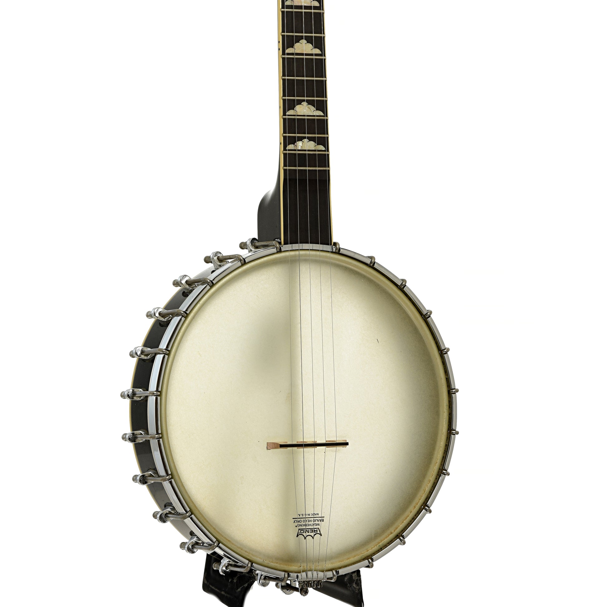 Front and side of Gold Tone WL-250 Whyte Laydie Open Back Banjo