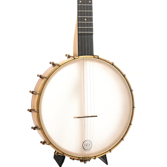 Front and side of Pisgah Banjo Co. 12" Appalachian Custom Openback Banjo 