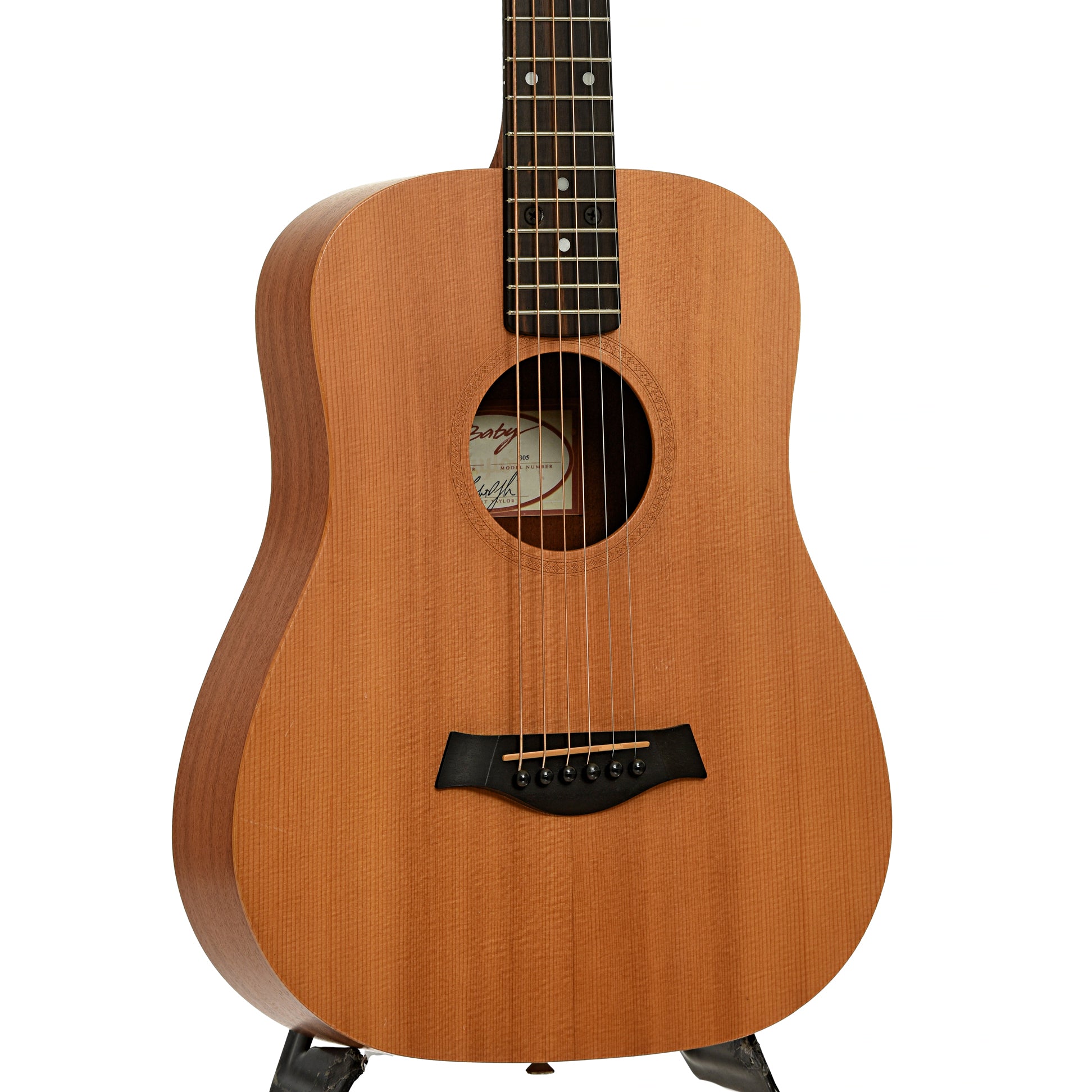 Front and side of Taylor Baby 305 Acoustic Guitar