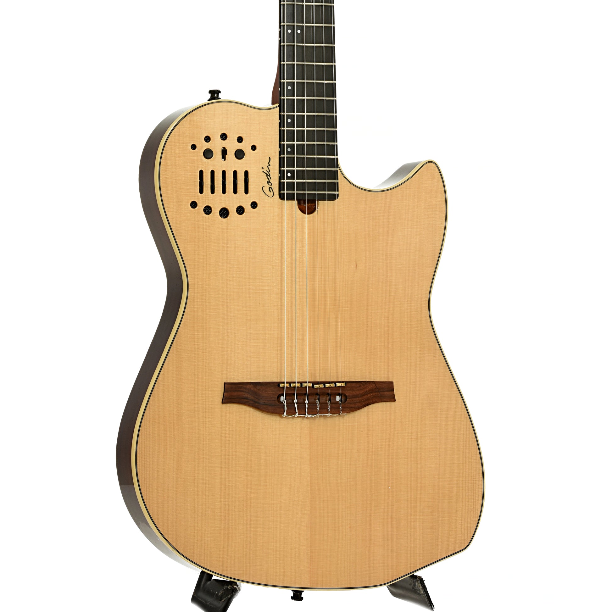 Front and side of Godin Multiac Nylon SA Acoustic-Electric Guitar