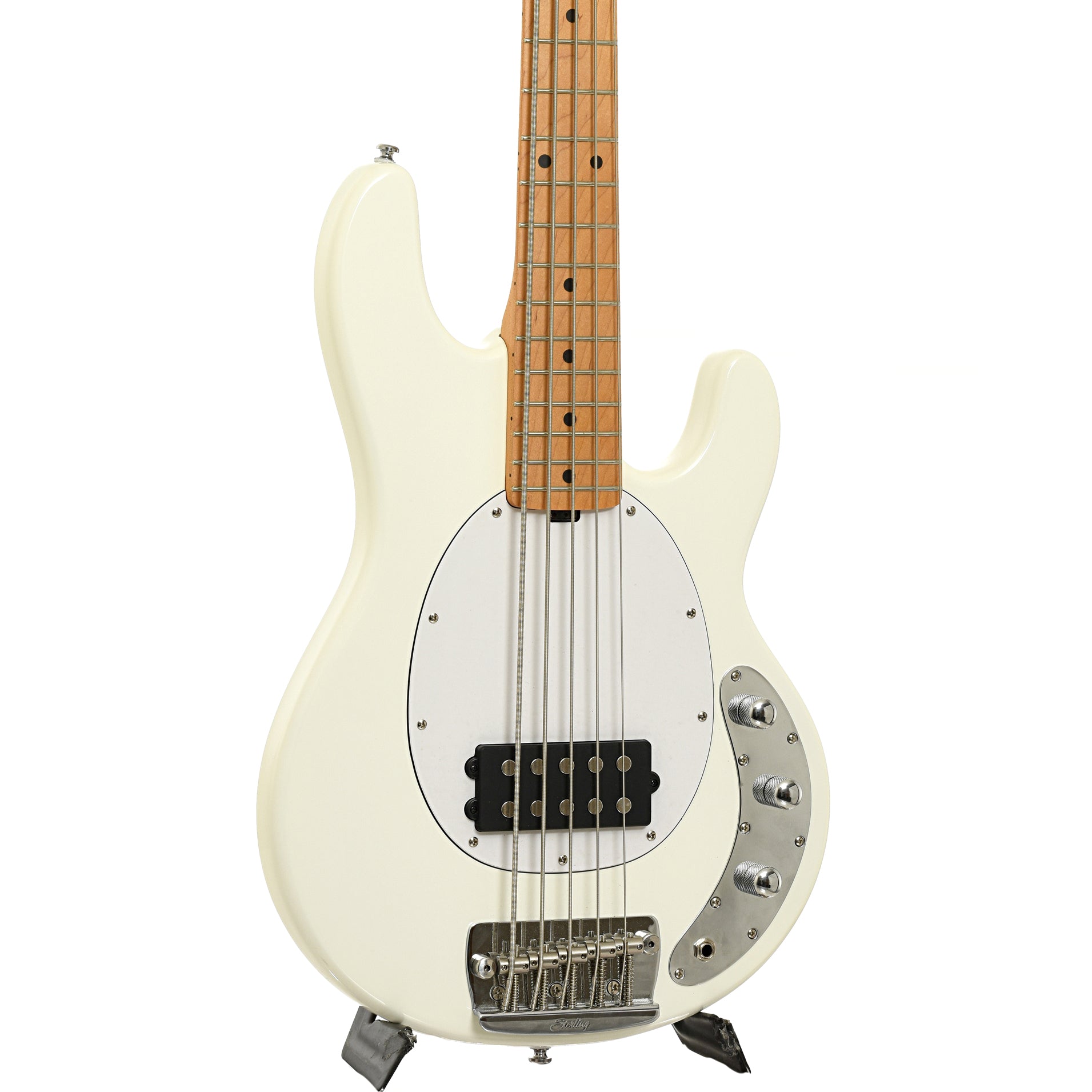 Front and side of Sterling by Music Man 5-String Electric Bass