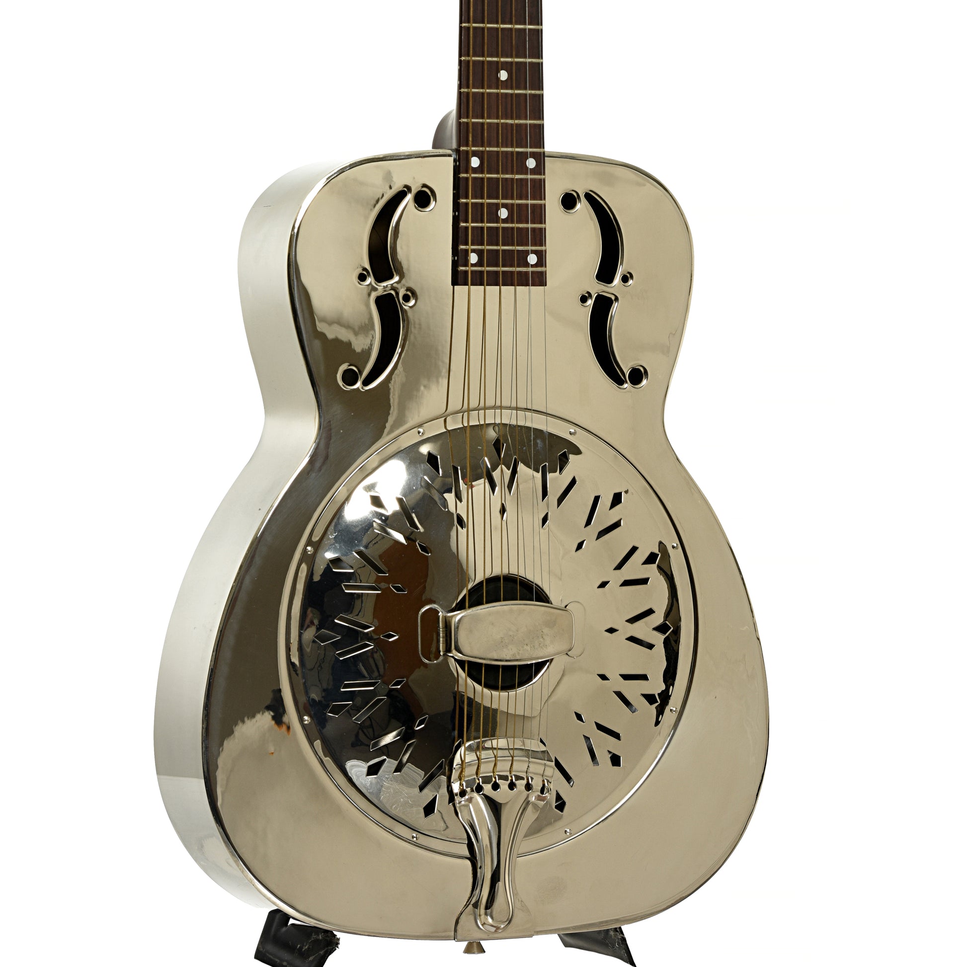 Front and side of Johnson AXL998 Resonator Guitar 