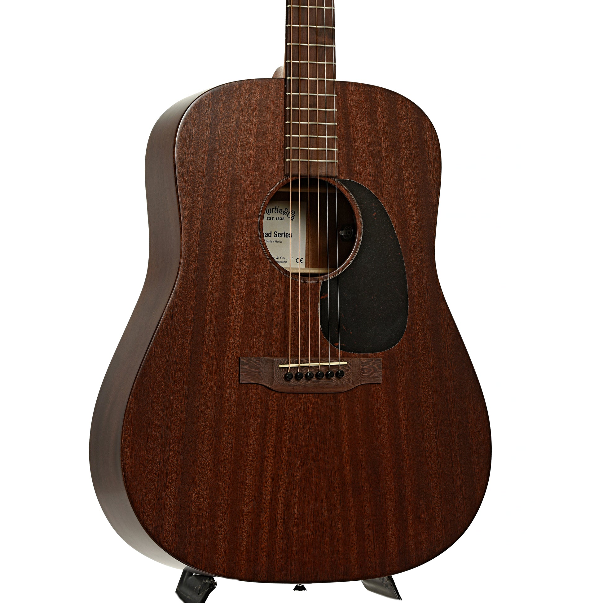 Front and side of Martin D-10E Retro Sapele Guitar 