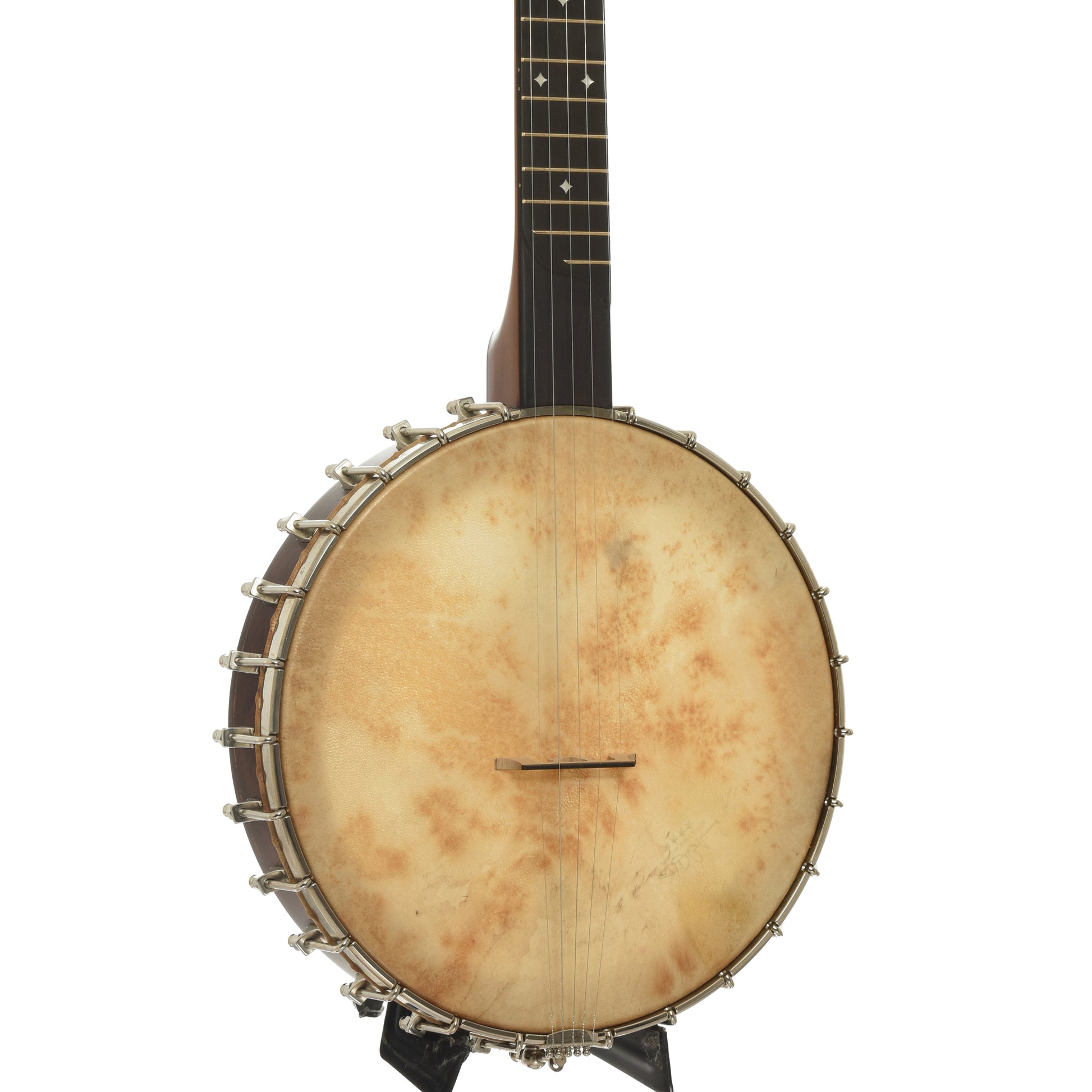 Front and side of Rickard Dobson Custom Openback Banjo   
