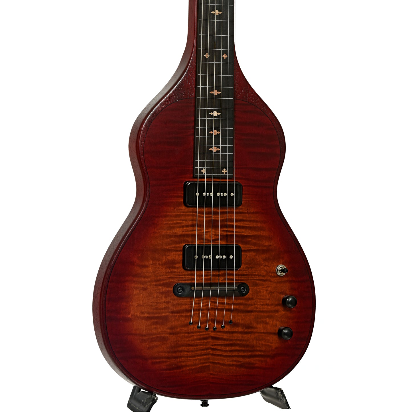 Front and side of Beard Trailhead Lapsteel Guitar