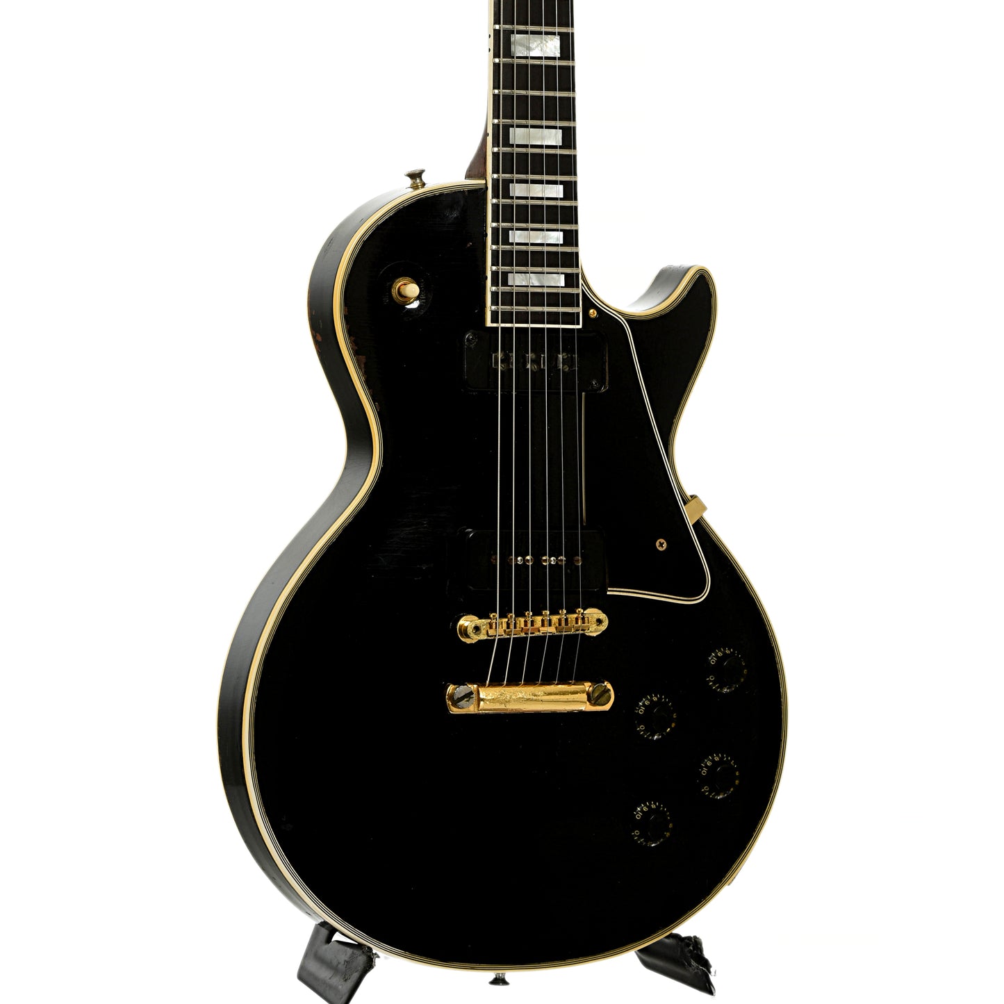 Front and side of Gibson Les Paul Custom Electric Guitar 