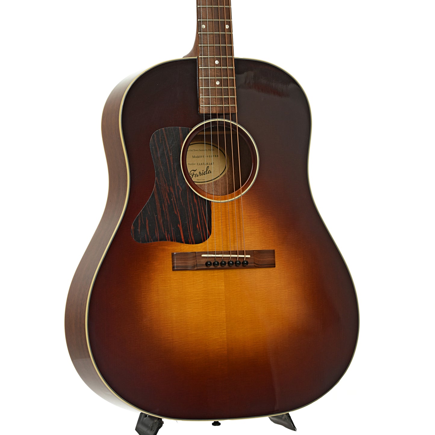 Frotn and side of Farida OT-62 LH VBS Acoustic Guitar 