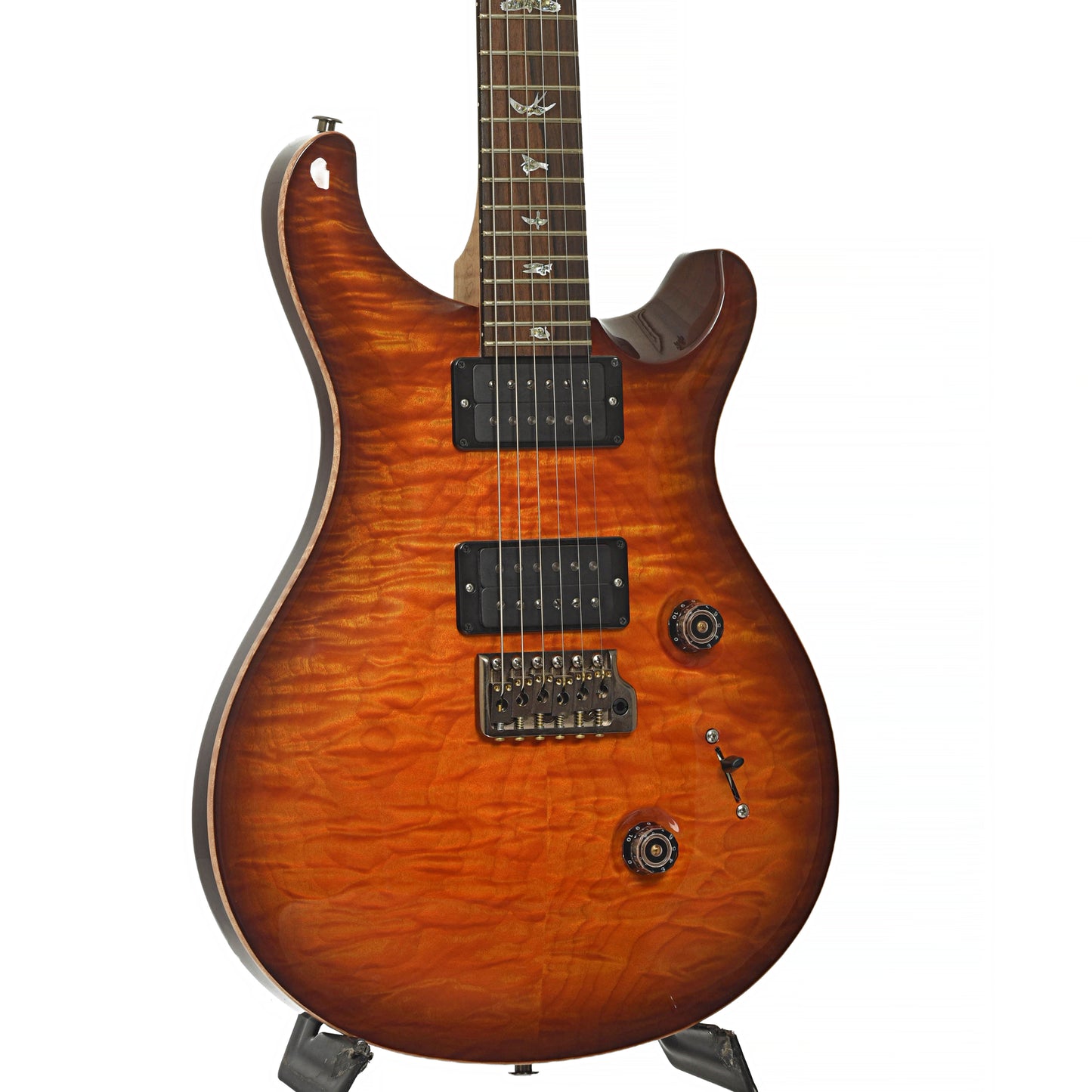 Front & Side of PRS Custom 24 Quilted Maple 10-Top Fatback