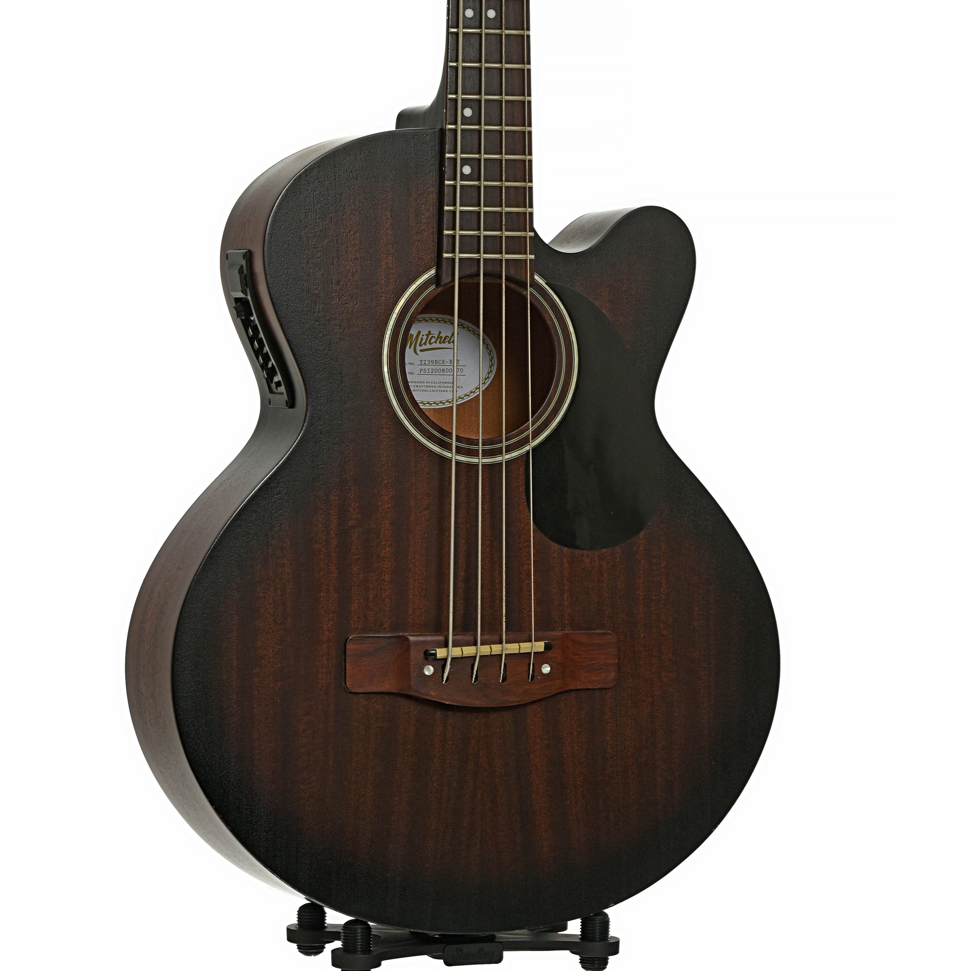 Front and side of Mitchell T239BCE Acoustic-Electric Bass