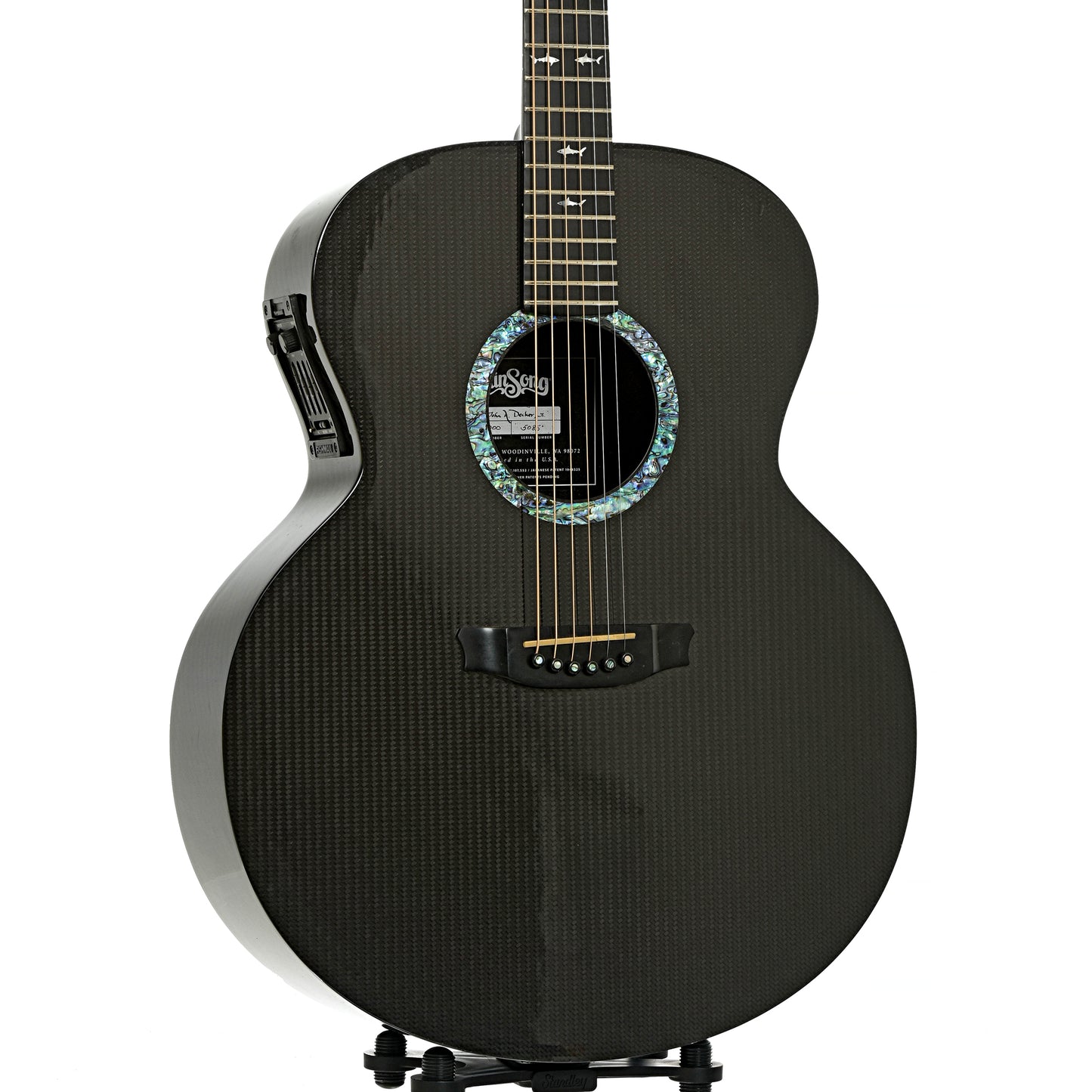 Front amd side of Rainsong JM1000 Jumbo Guitar 