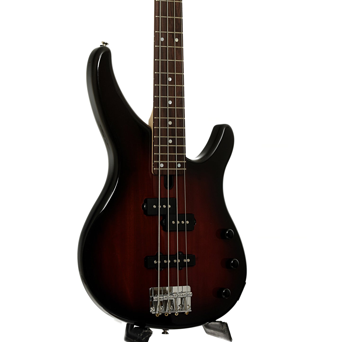 Front and side of Yamaha TRBX174 4-String Electric Bass 