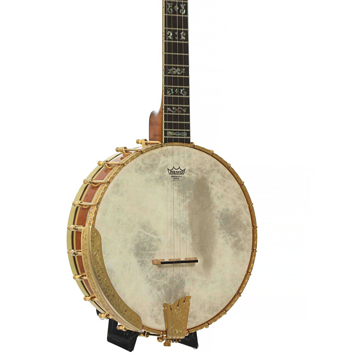 Front & Side of Ome Juggernaut Custom Openback Banjo