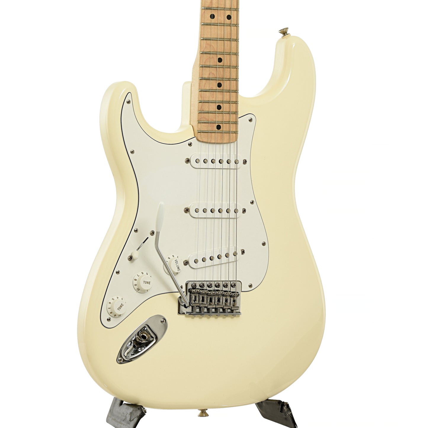 Front and side of Fender Standard Stratocaster Electric Guitar