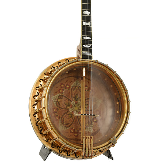 Front and side of Richelieu Ne Plus Ultra 4261-GB Tenor Banjo 