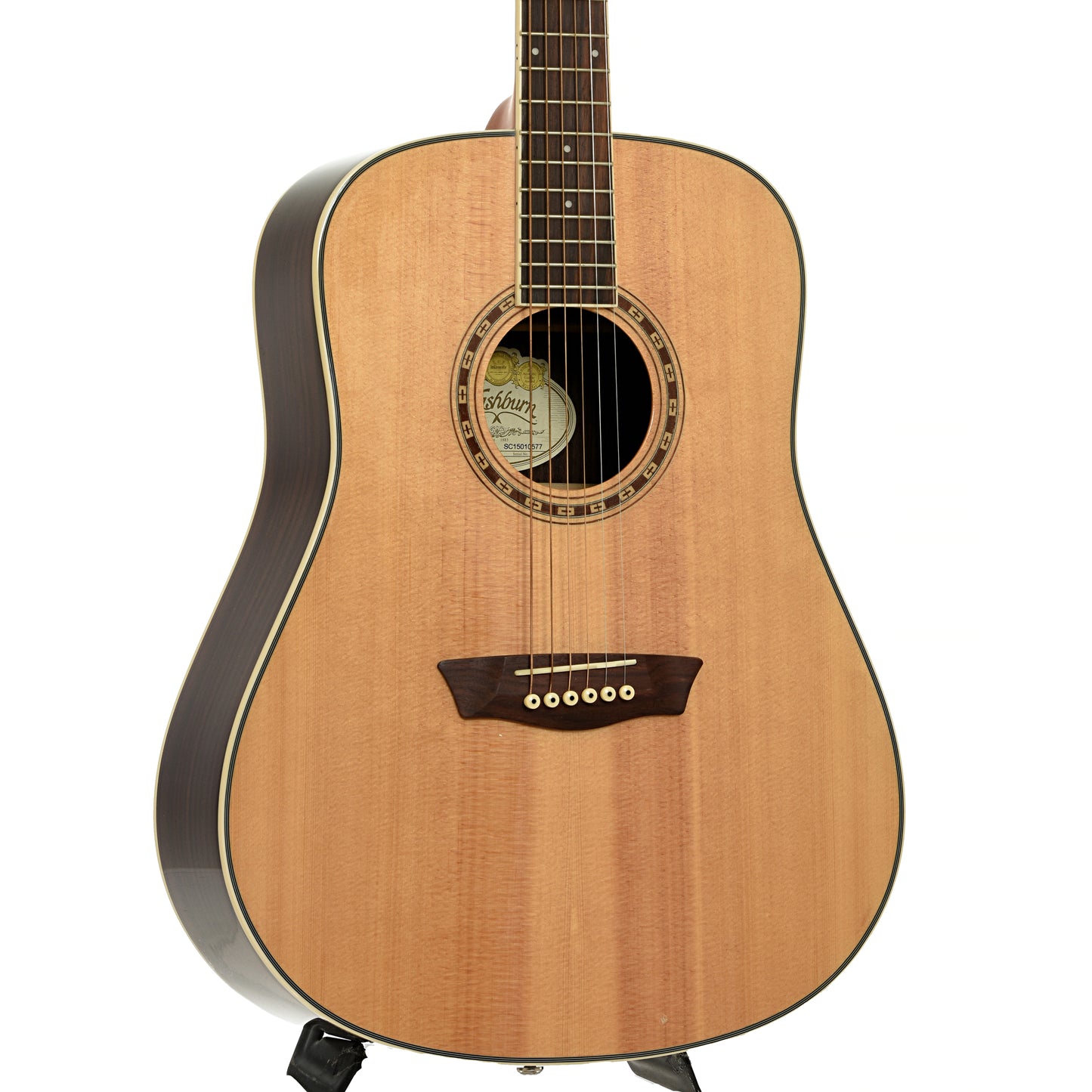 Front and side of Washburn WD20S Acoust ic Guitar