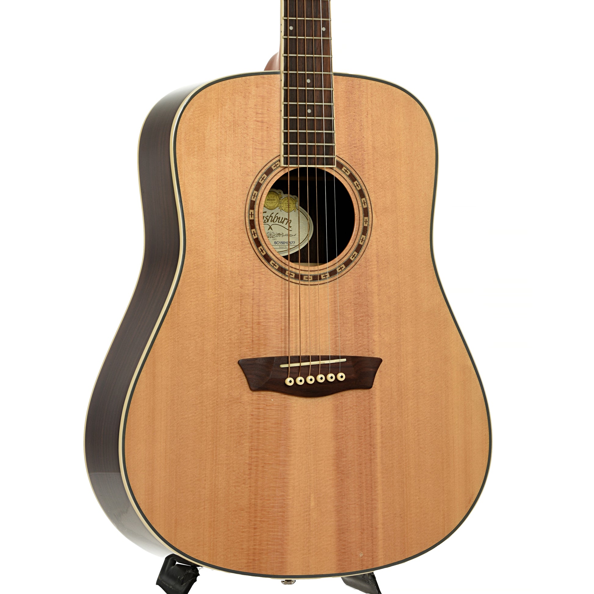 Front and side of Washburn WD20S Acoust ic Guitar