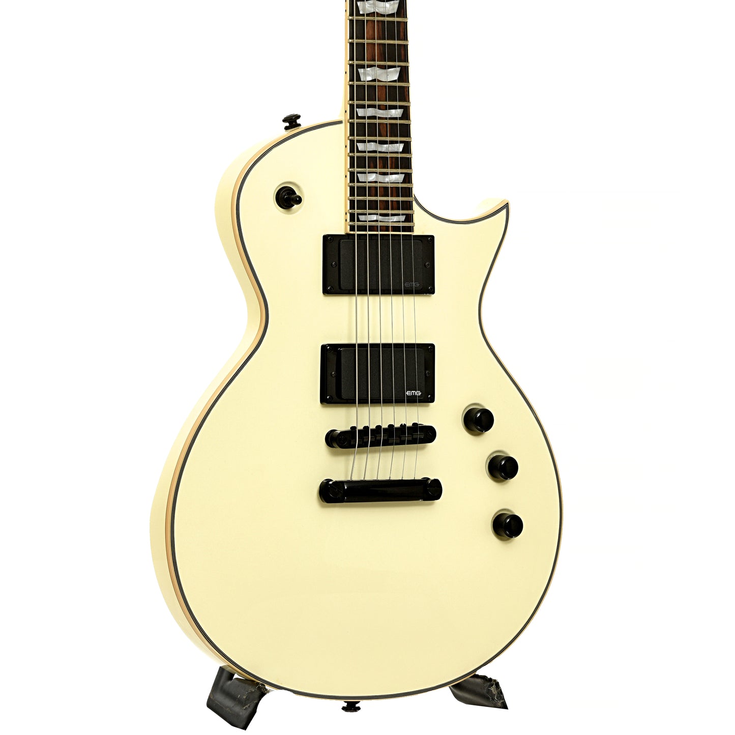 Front and side of ESP LTD EC-401 Electric Guitar, Olympic White
