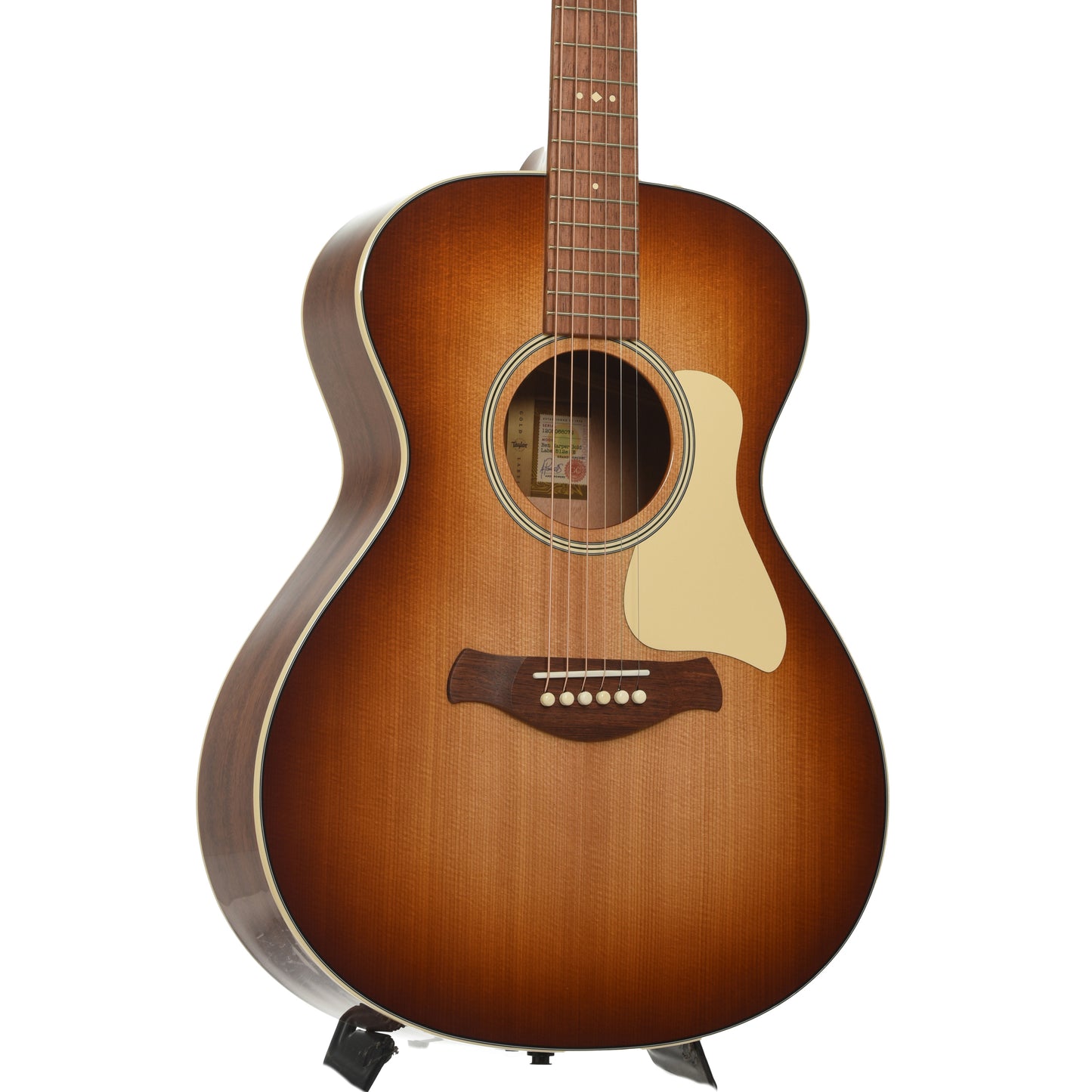 Front and side of Taylor Ben Harper Gold Label 512e Special Edition Acoustic Guitar 