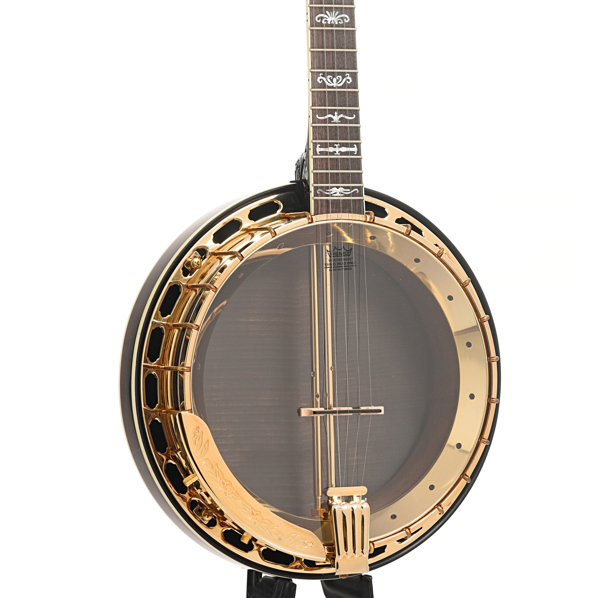 Front and side of Allen by Samick Resonator Banjo 