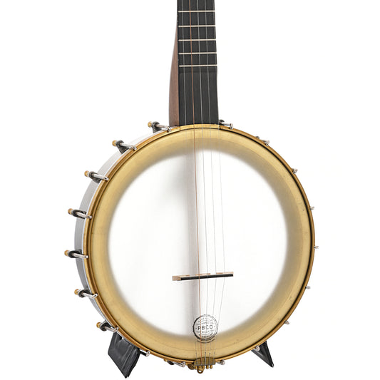 Front and side of Pisgah Rambler Dobson A-Scale Open Back Banjo