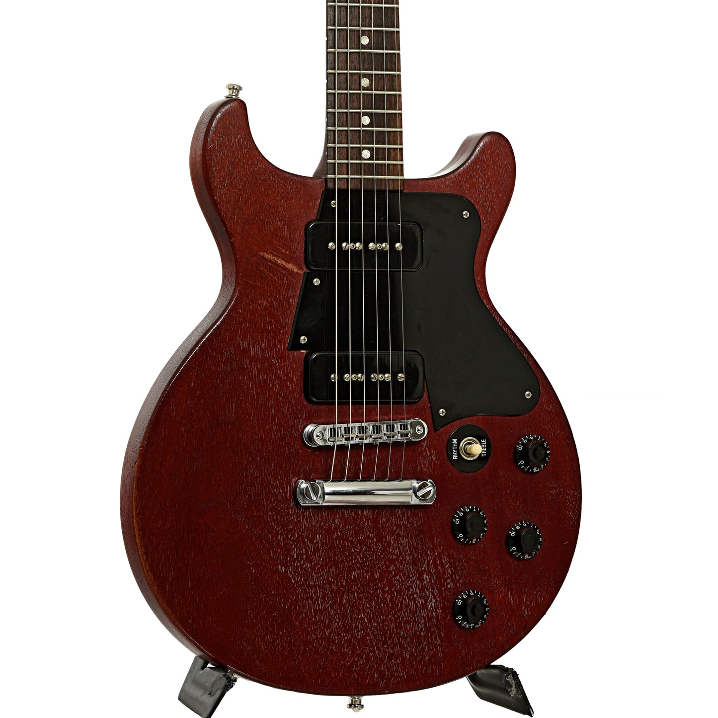 Front and side of Gibson Faded Les Paul Special DC Electric Guitar    