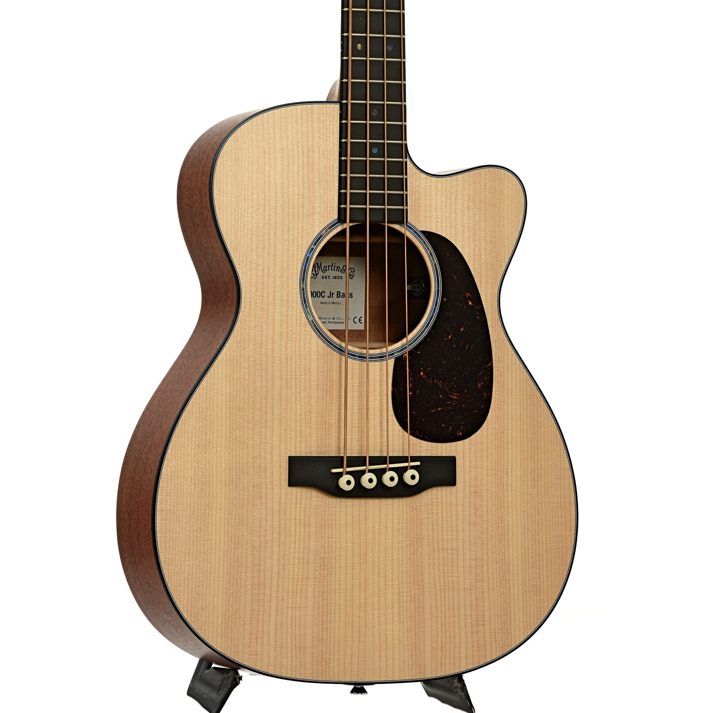 Front and side of Martin 000C-JRE Bass Junior Acoustic Electric Guitar 