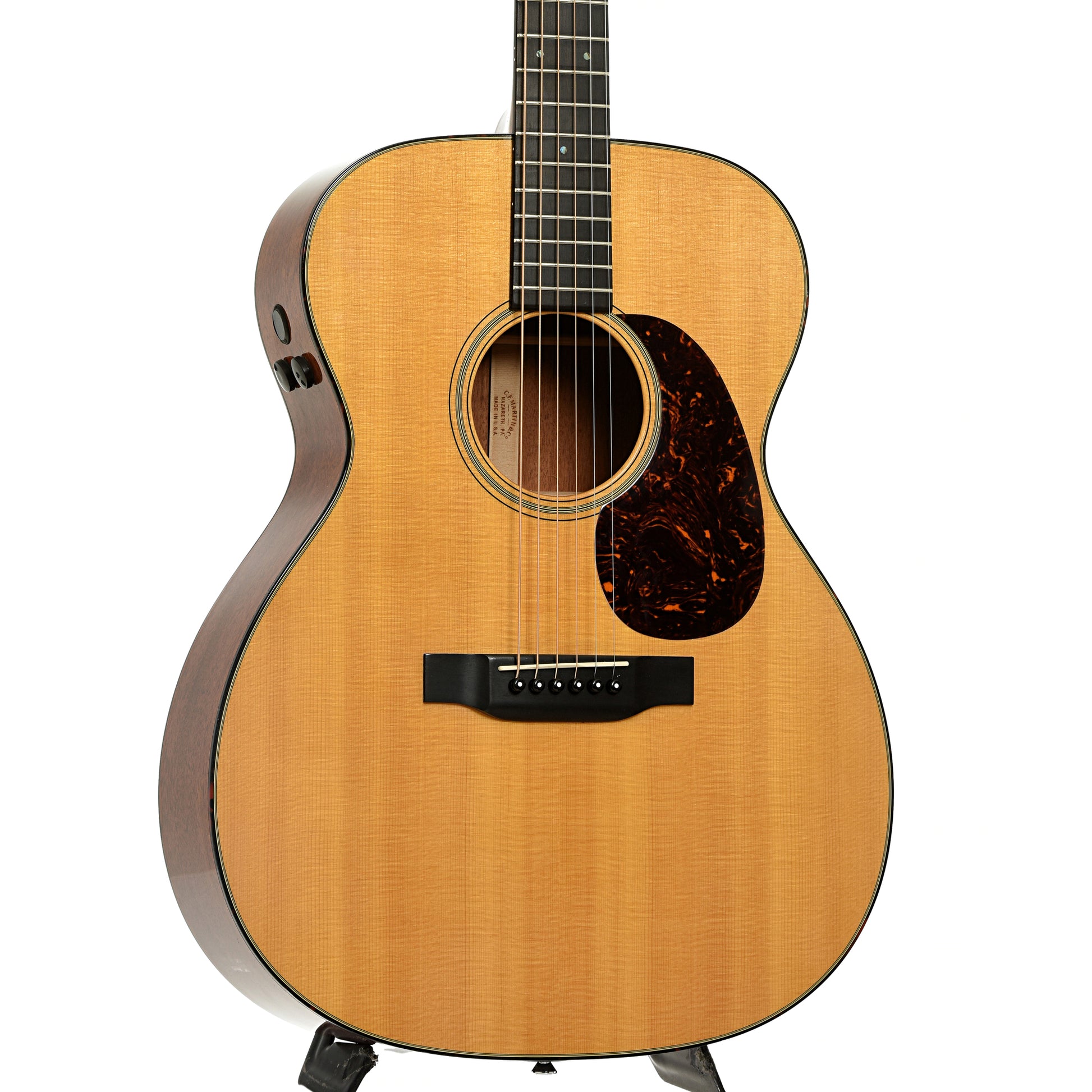 Front and side of Martin 000-18E Retro Acoustic Guitar 