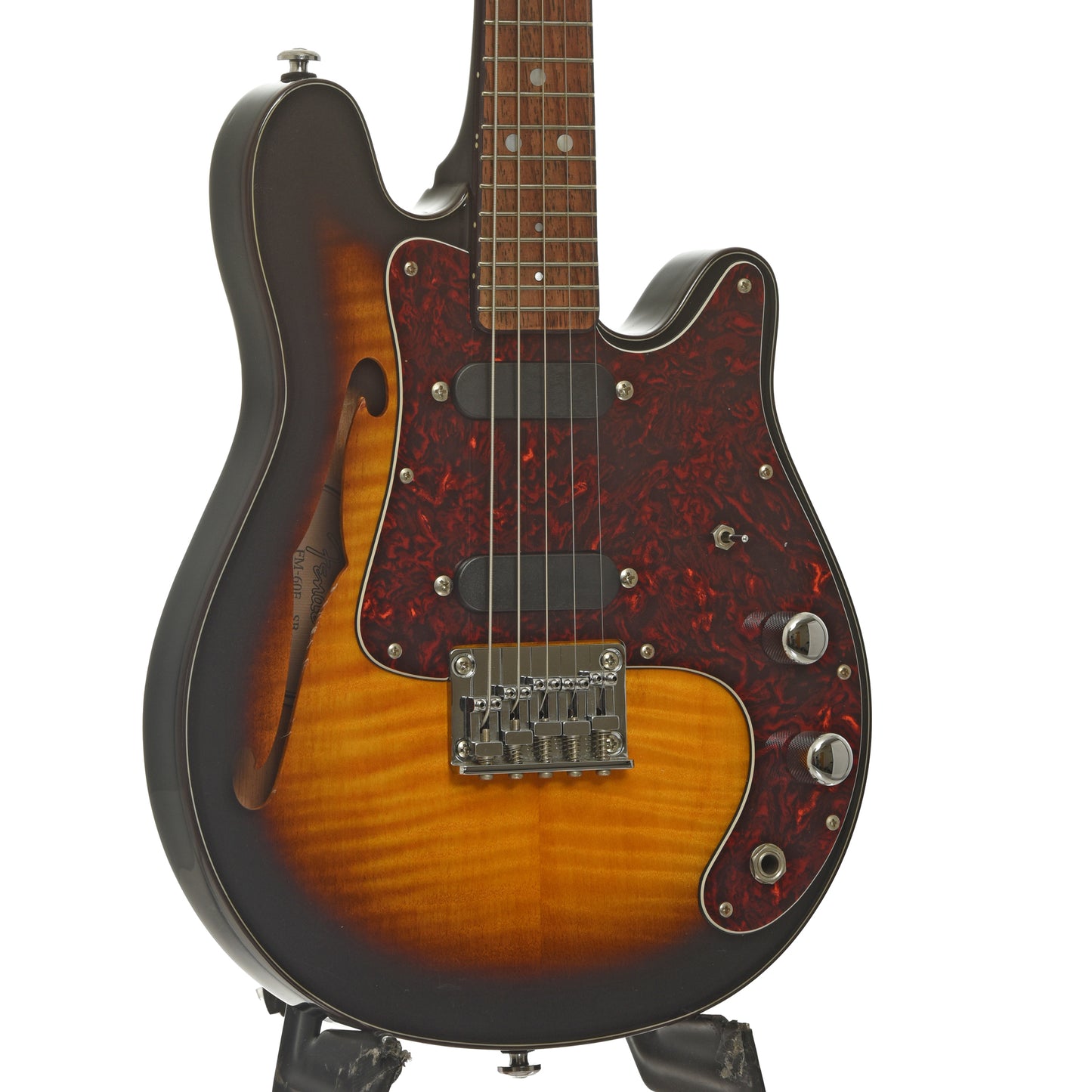 Front and side of Fender FM-60E 5-String Electric Mandolin 