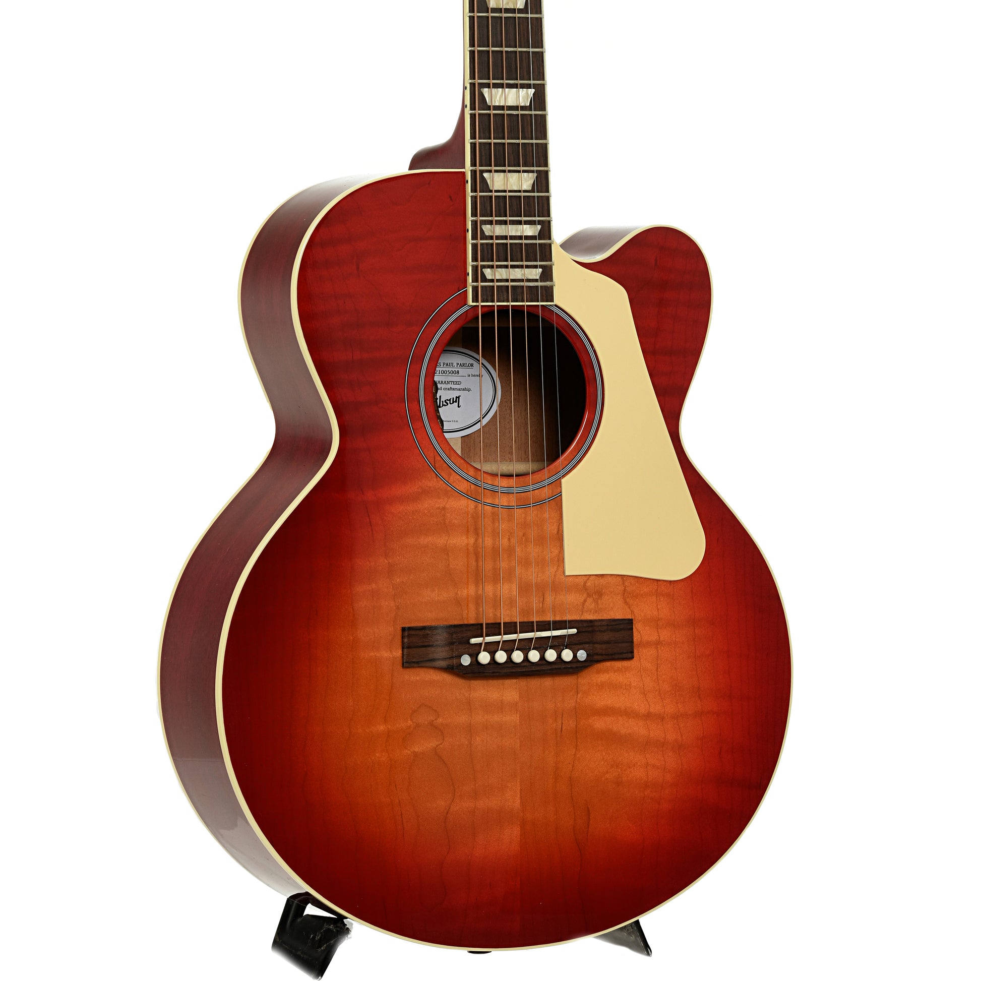 Front and side of Gibson Les Paul Parlor Acoustic-Electric Guitar 