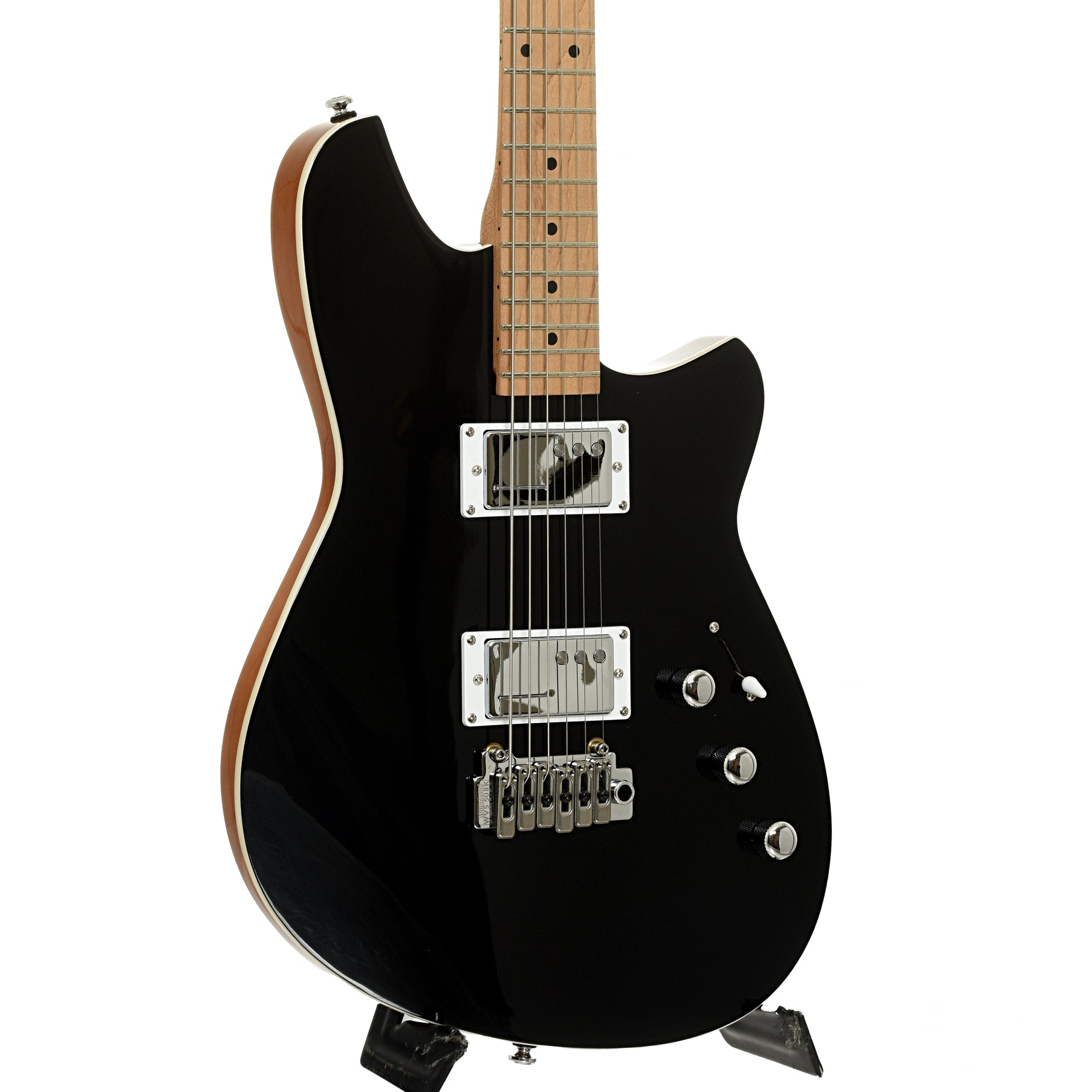 Front and side of Reverend Descent Wilkinson Electric Baritone Guitar