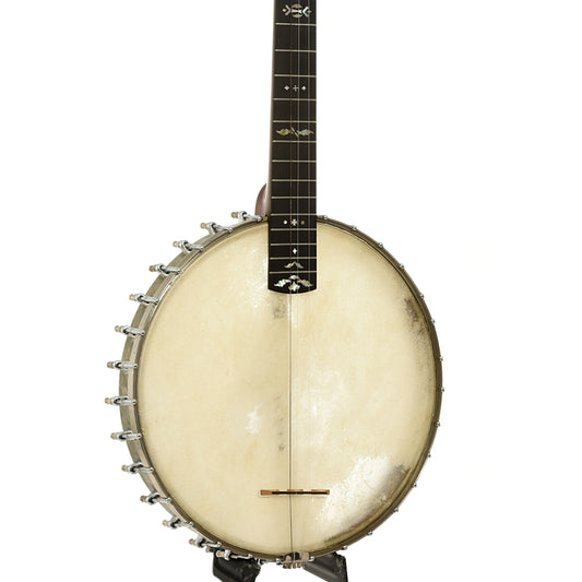 Front and side of L.B. Gatcomb The Monarch Open Back Banjo