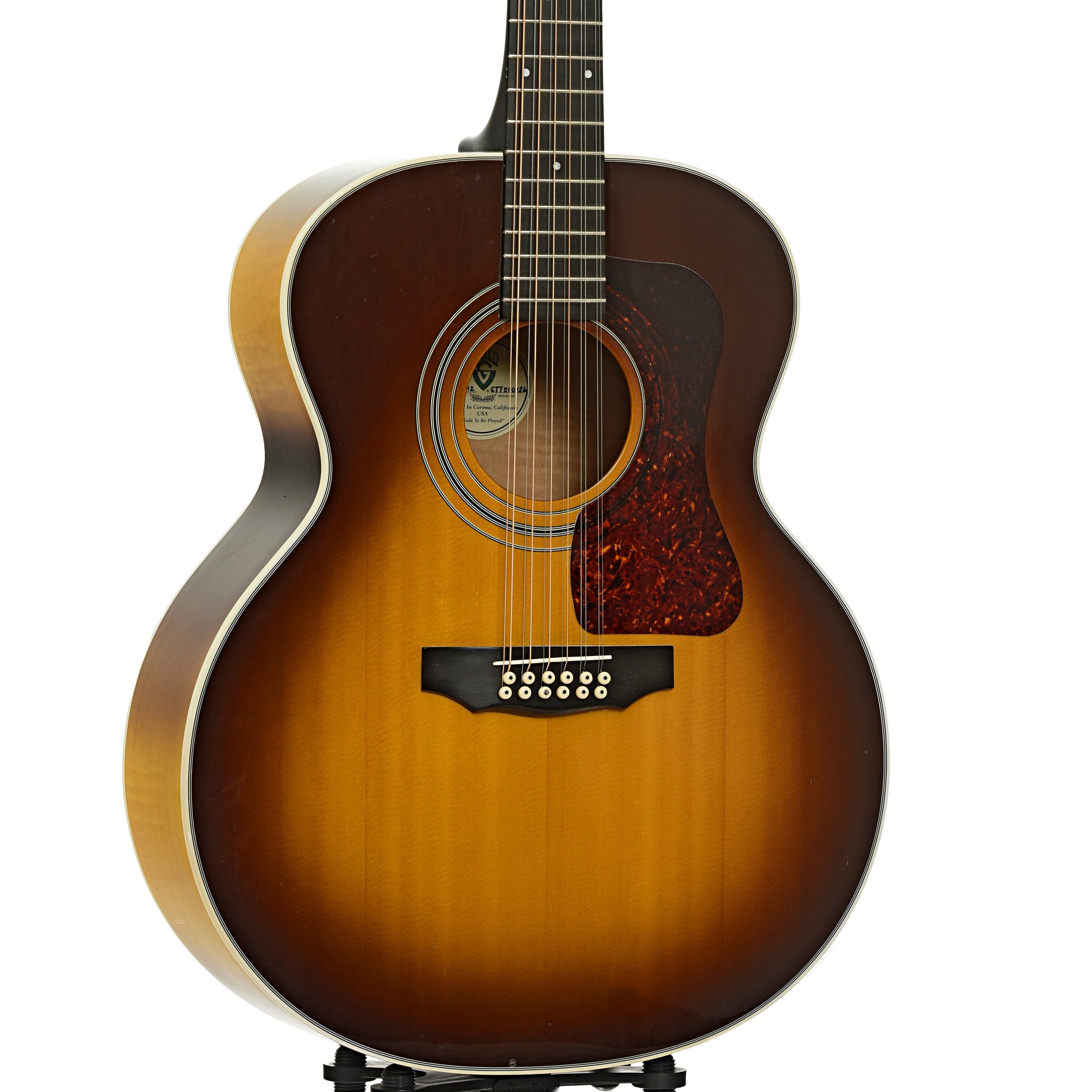 Front and side of Guild JF30-12 12-Stgring Acoustic Guitar