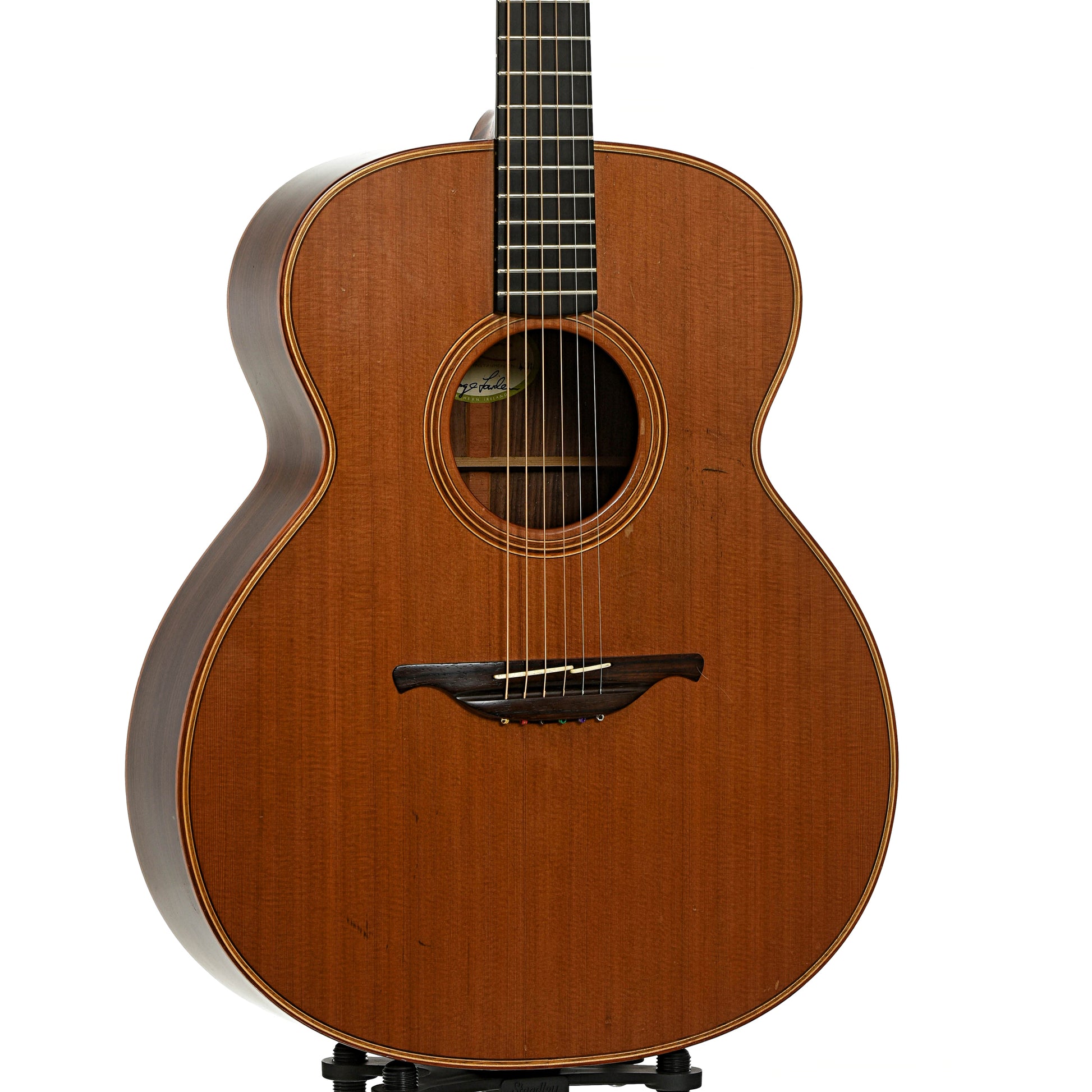 Front and side of Lowden 025 Jumbo Acoustic Guitar 