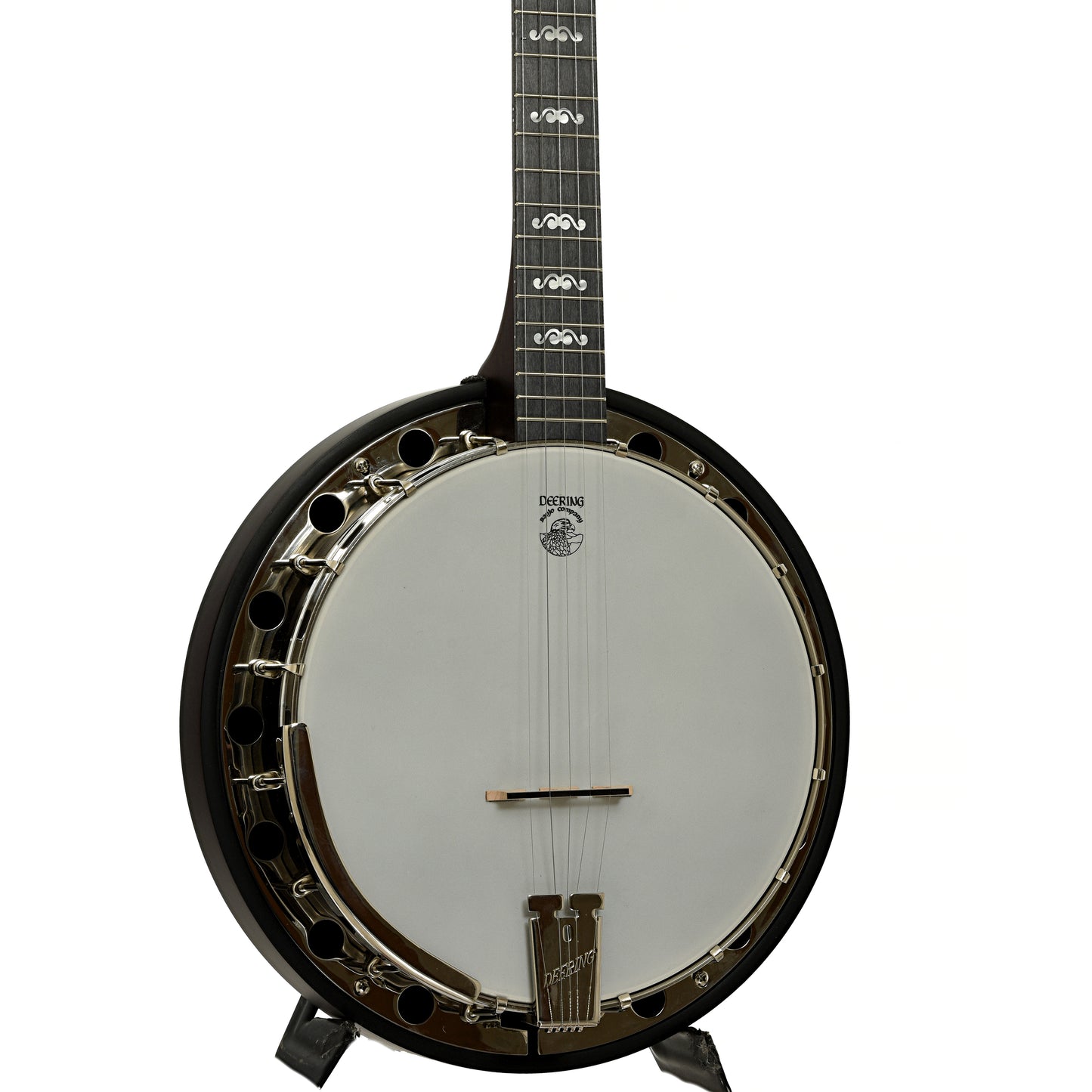 Front and side of Deering Artisan Goodtime II Special Resonator Banjo 