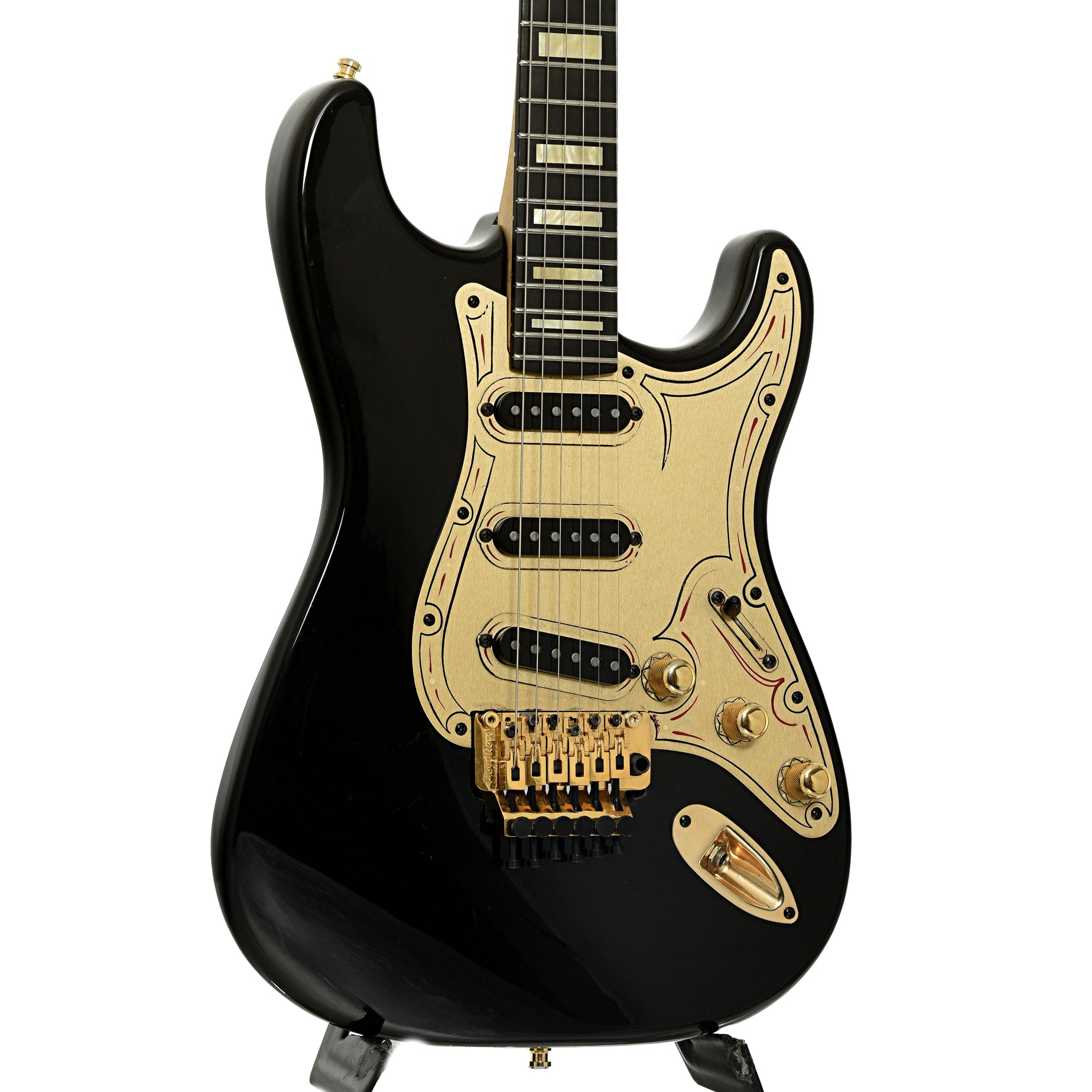Front and side of Fender American Standard Stratocaster Electric Guitar