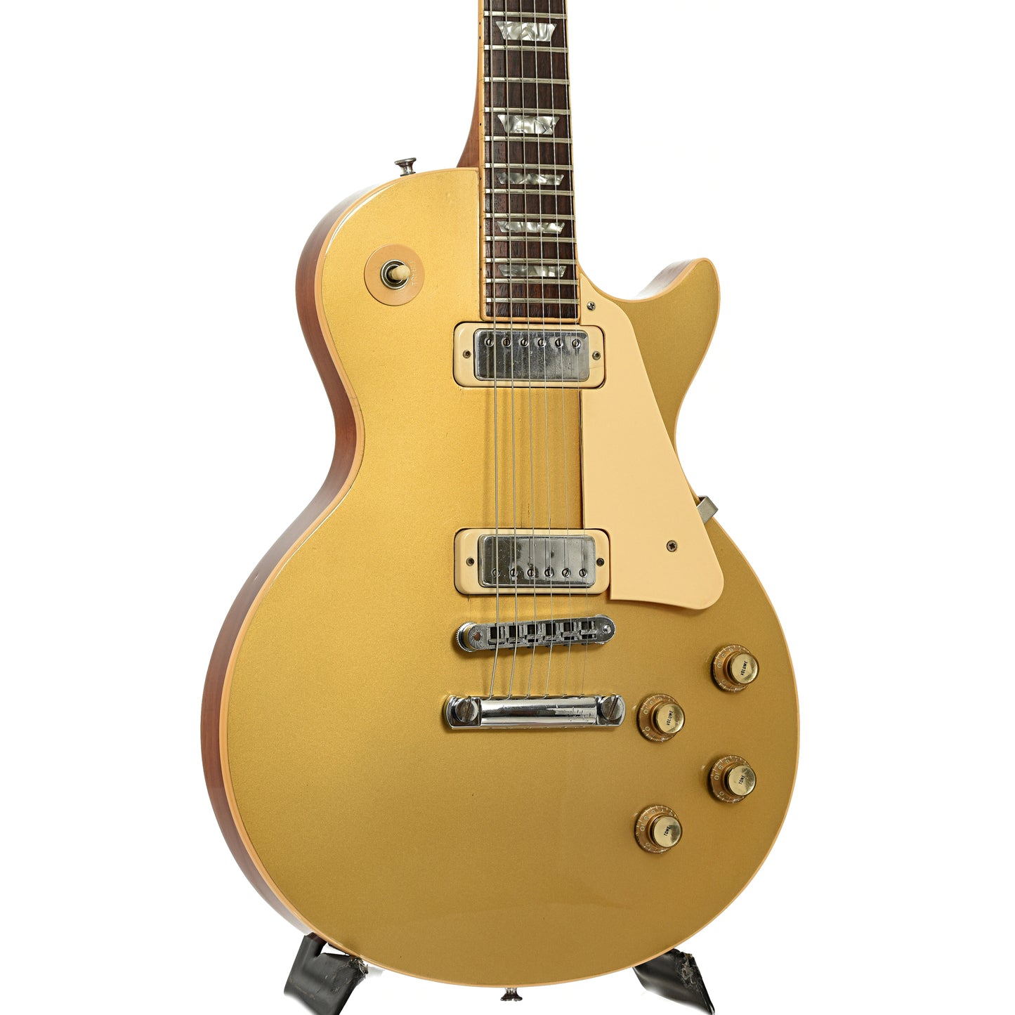 Front and side of Gibson Les Paul Deluxe Electric Guitar 