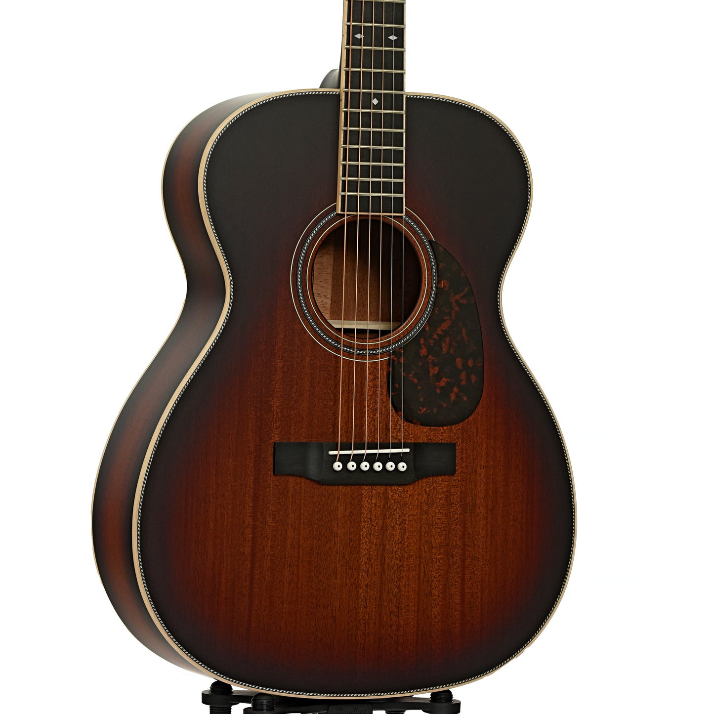 Front and side of Larrivee OM-40 Mahogany Acoustic Guitar