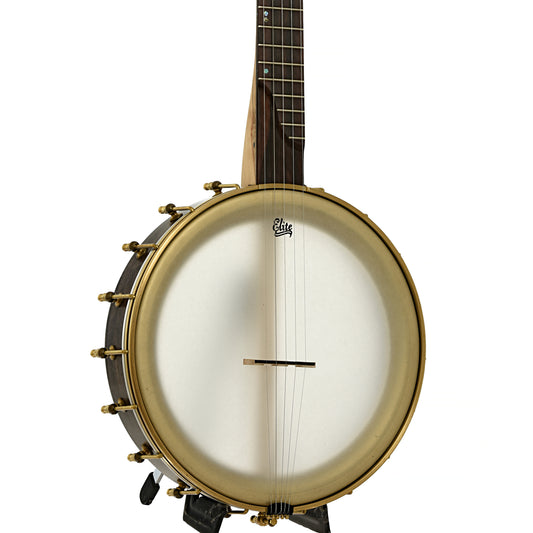 Front and side of Chuck Lee Cottonwood 12" Openback Banjo #873