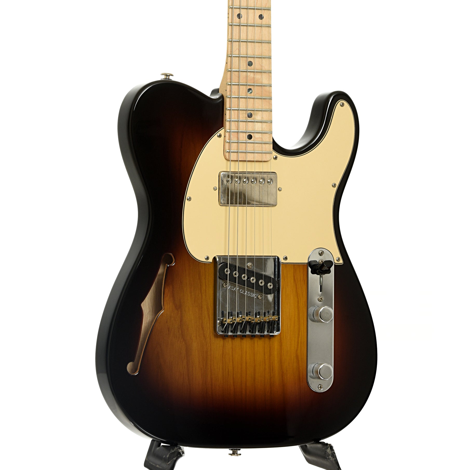 Front and side of G&L ASAT Classic Thinline Electric Guitar