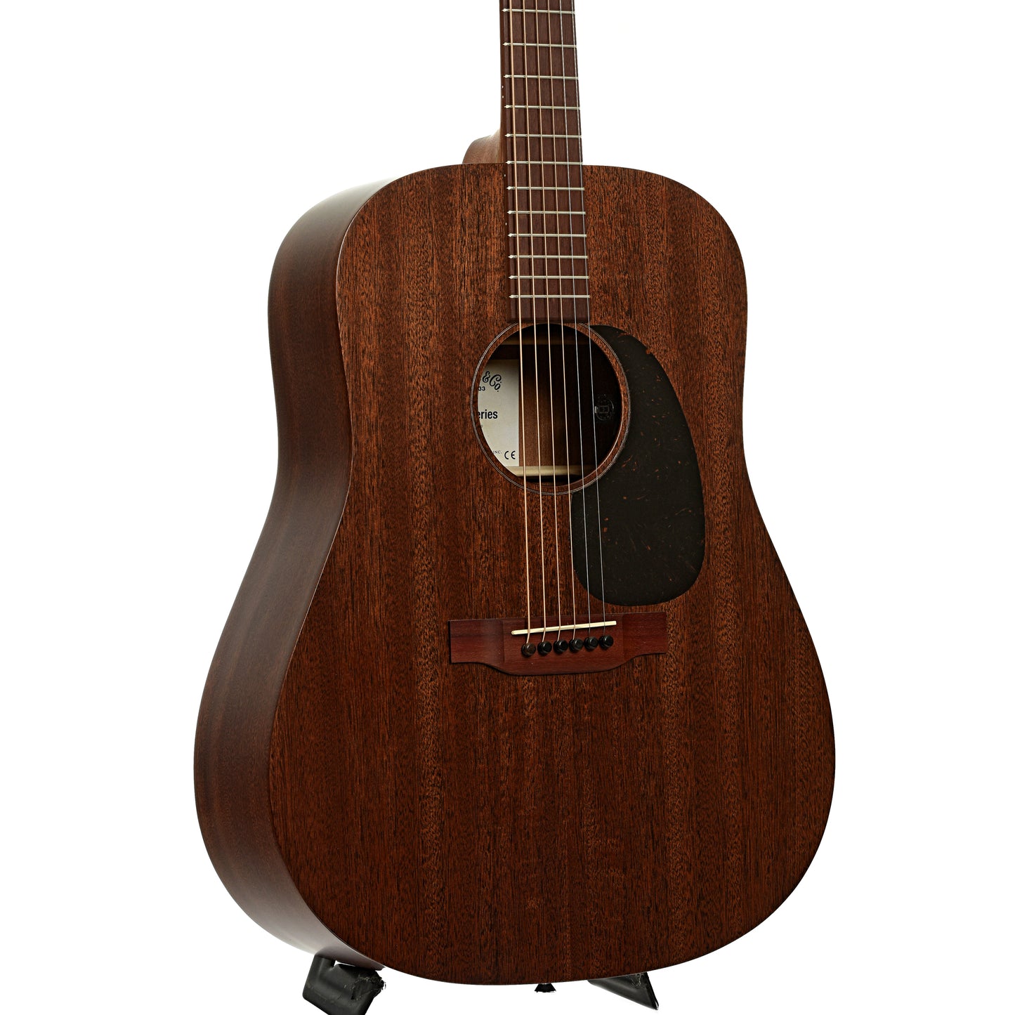 Front and side of Martin D-10e Retro Sapele Dreadnought Acoustic Guitar 