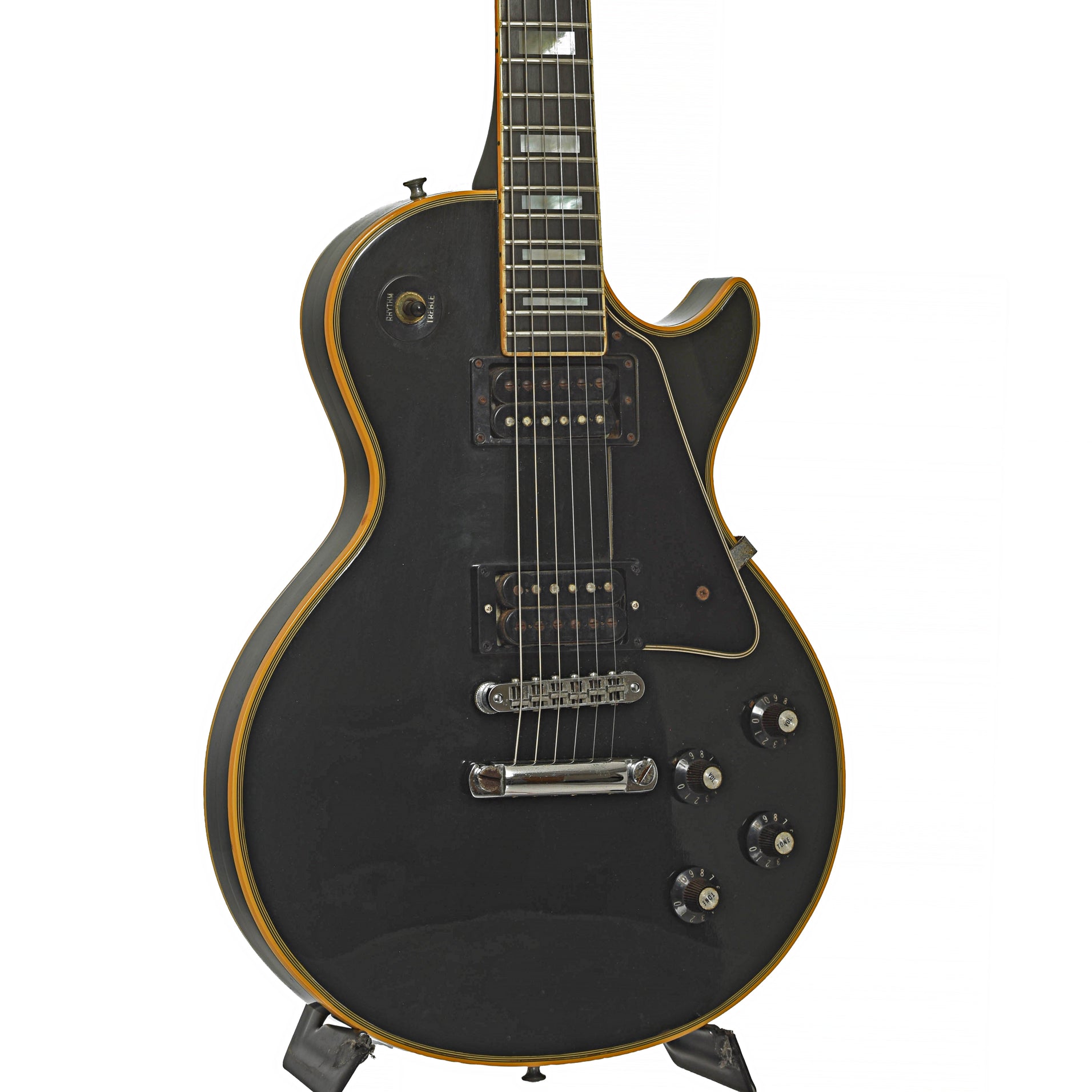 Front and side of Gibson Les Paul Custom Electric Guitar