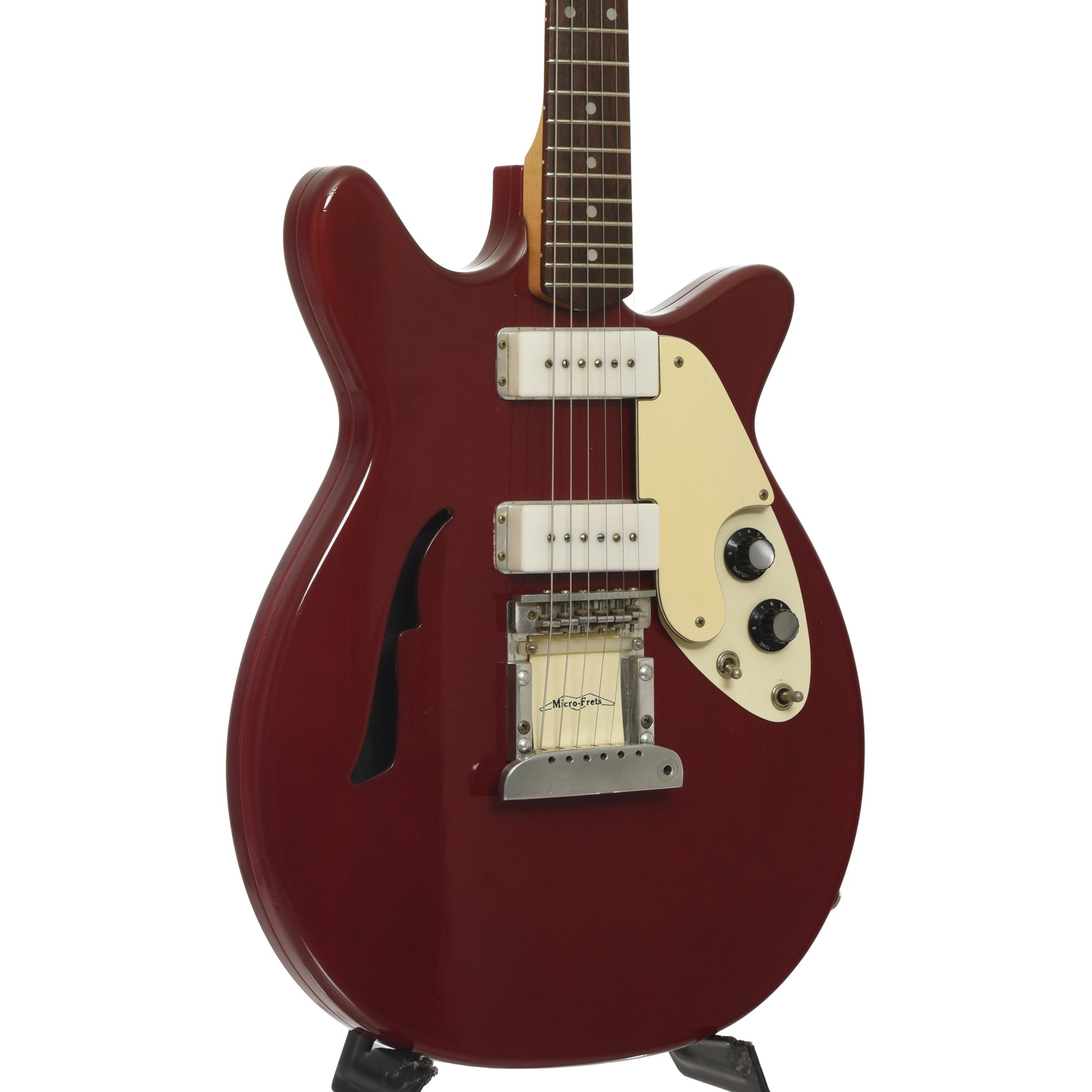 Front and side of Microfrets Stage II Electric Guitar 