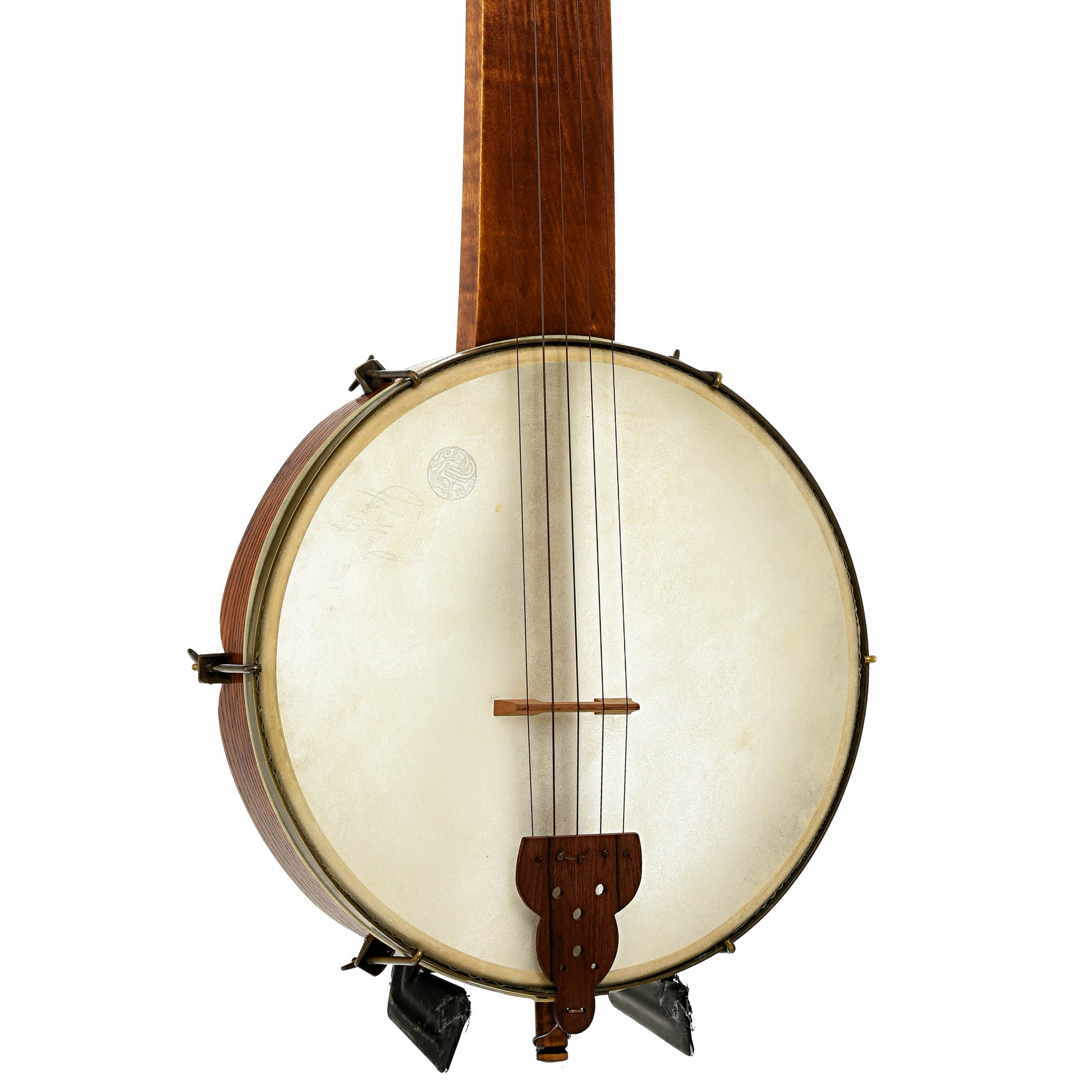 Front and side of J.J. Hartel Joel W. Sweeney Minstrel Banjo