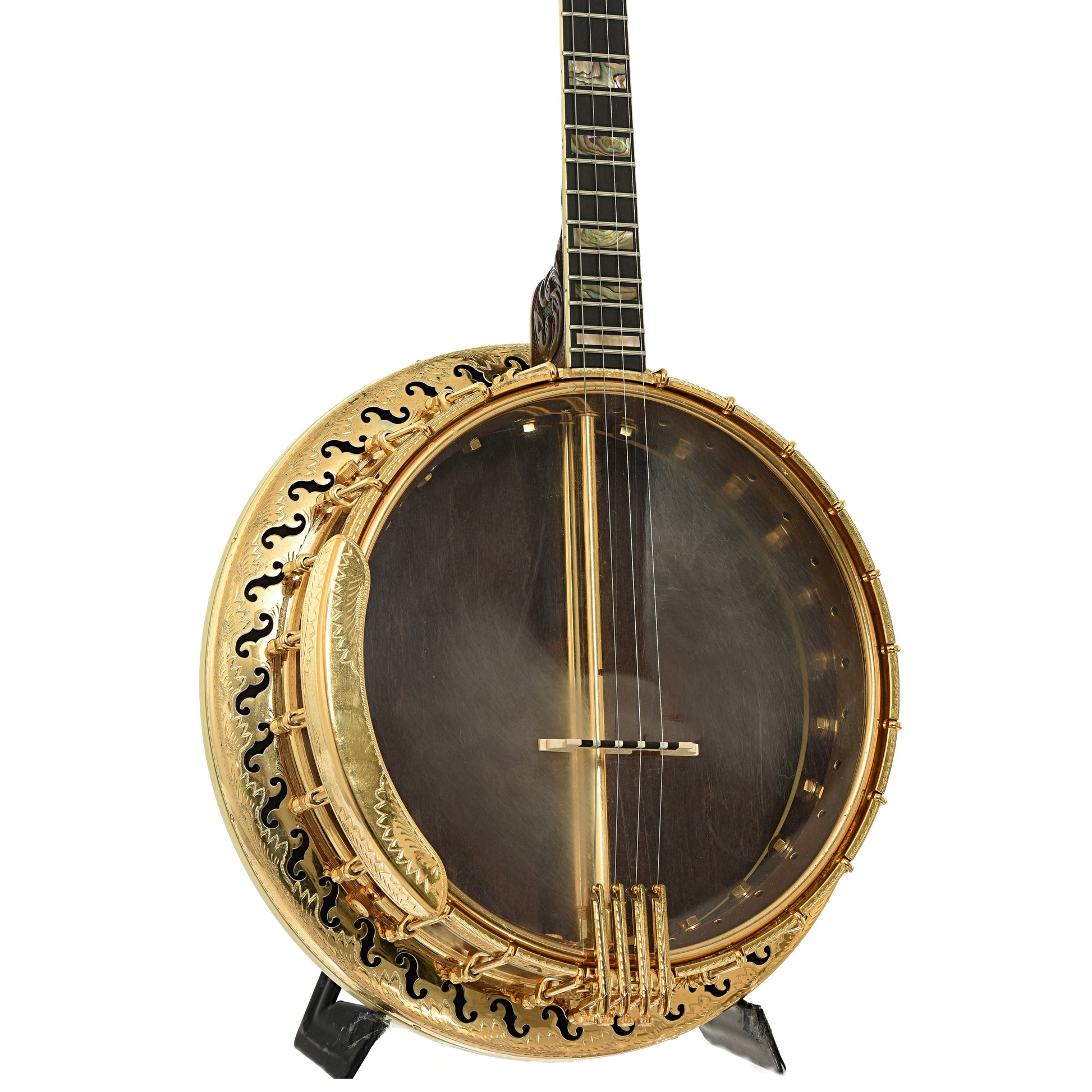 Front and side of Ome Grand Artist Classic Jazz Tenor Banjo 