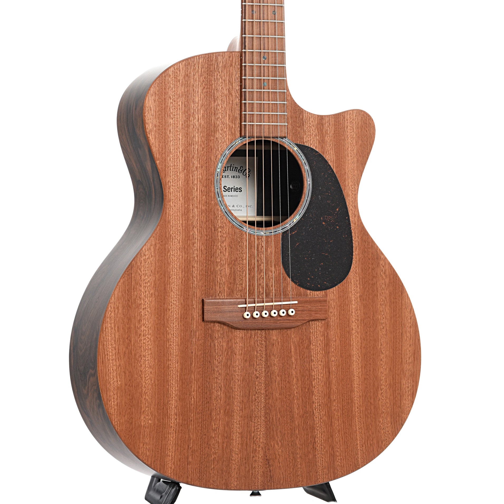 Front and side of Martin GPC-X2E Ziricote Acoustic Guitar 